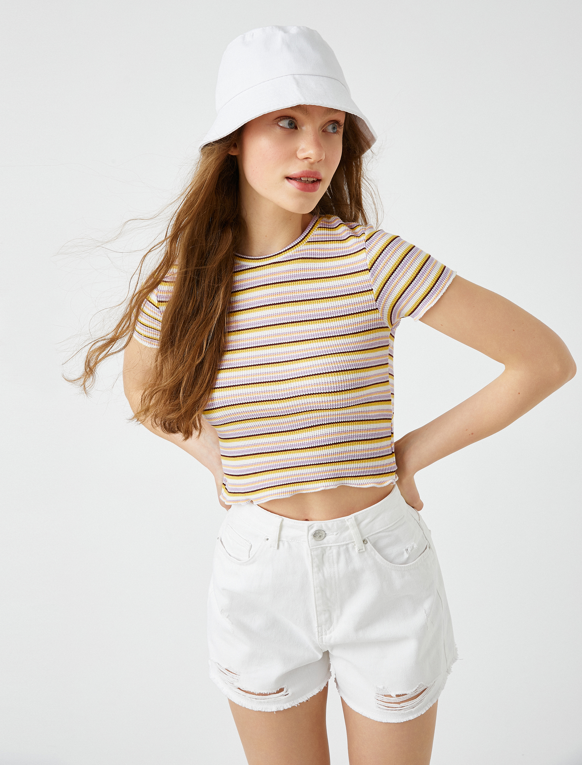   Kısa Kollu Tişört Bisiklet Yaka