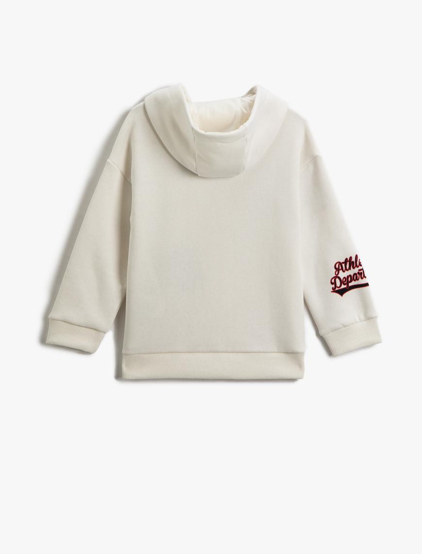  Erkek Çocuk Kolej Kapüşonlu Sweatshirt