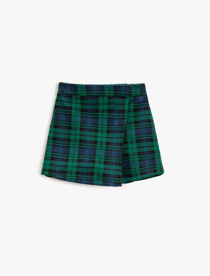 Kız Çocuk Ekose Şort Etek