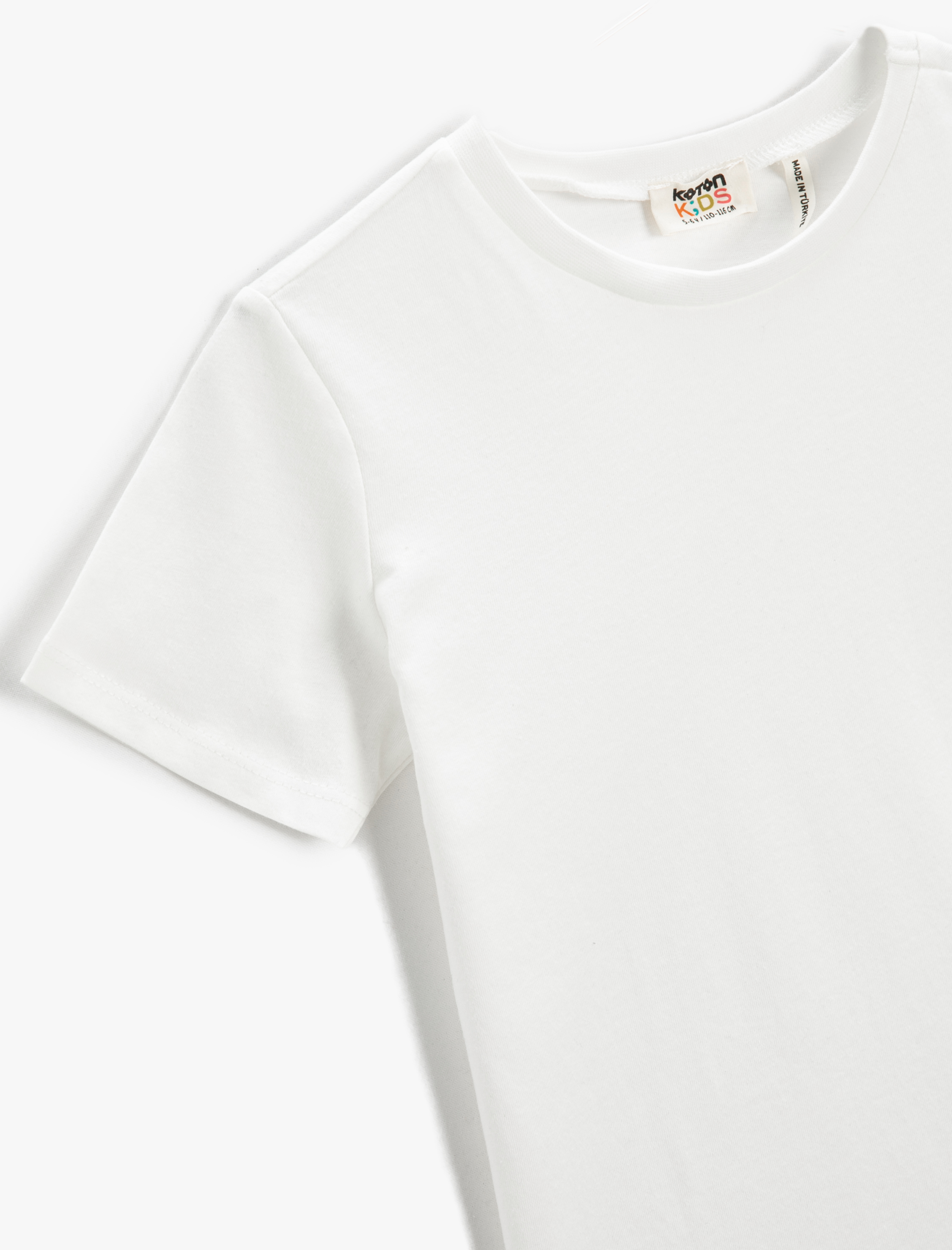  Erkek Çocuk Basic Kısa Kollu Tişört Bisiklet Yaka Pamuklu