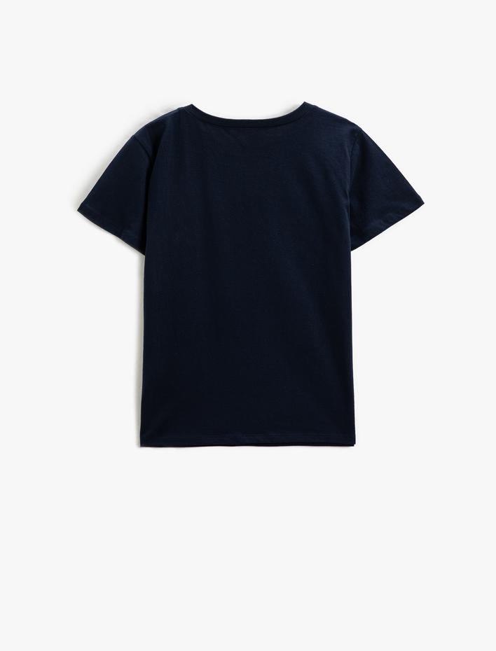 Erkek Çocuk Kısa Kollu Bisiklet Yaka Tişört Baskılı Pamuklu Bisiklet Temalı