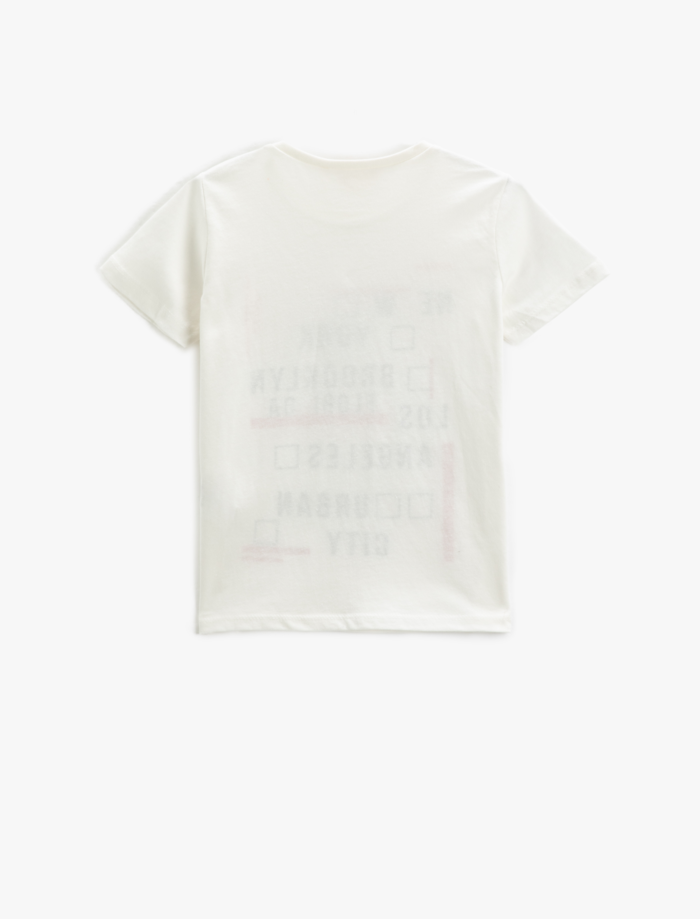  Erkek Çocuk Baskılı Tişört Kısa Kollu Bisiklet Yaka Pamuklu