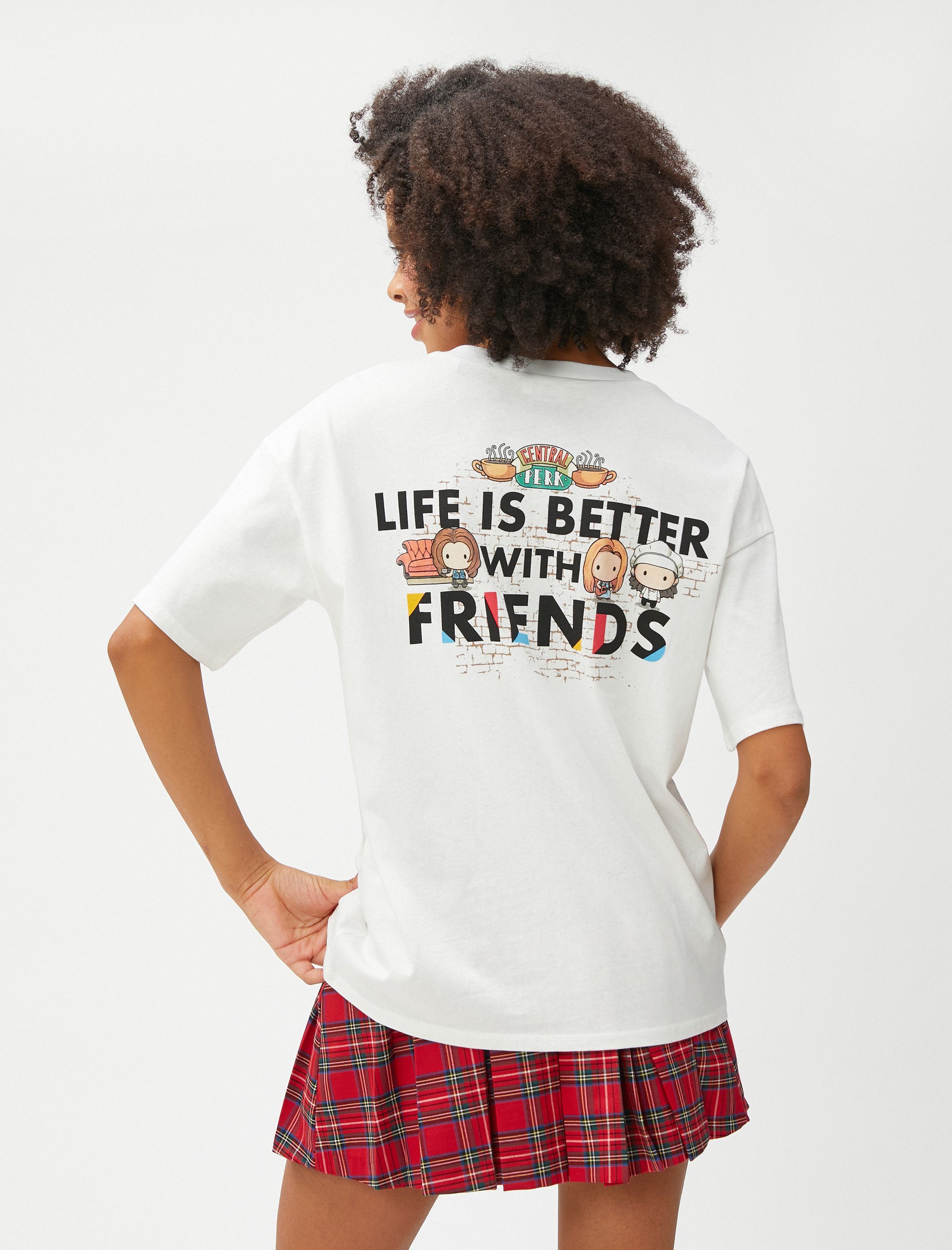   Friends Tişört Lisanslı Kısa Kollu Bisiklet Yaka Pamuklu