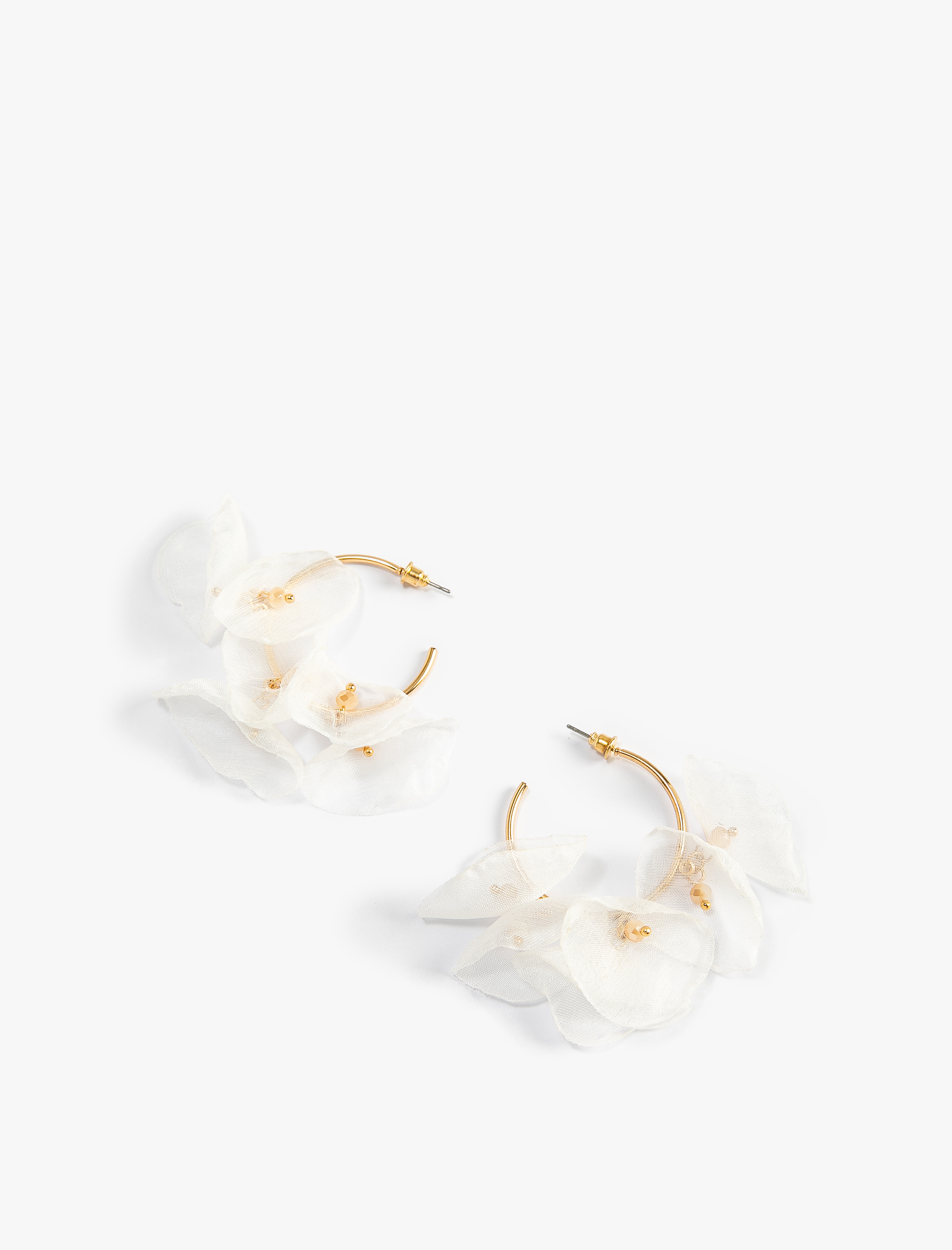  Kadın Halka Küpe Tül Detaylı