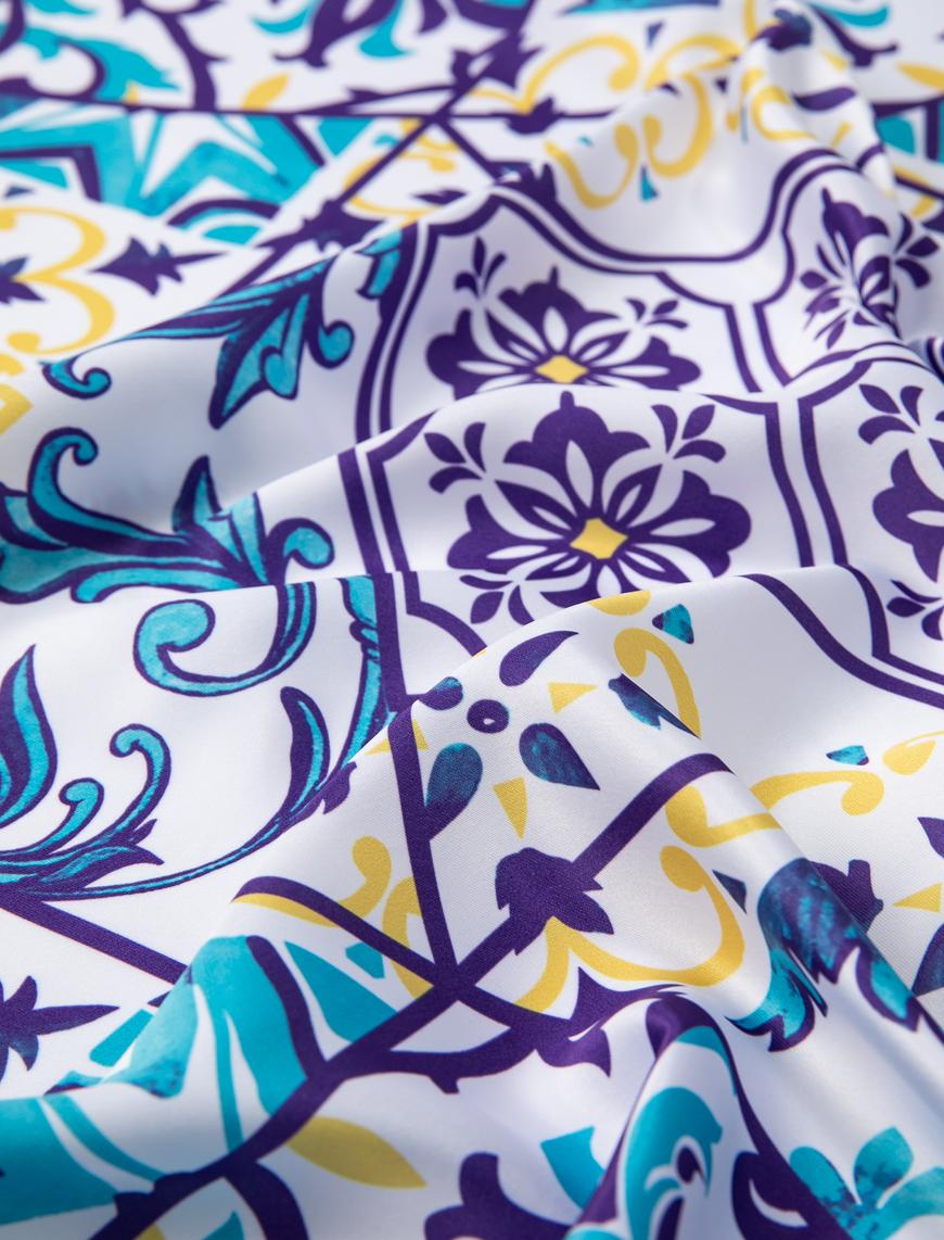  Kadın Bandana Floral Baskılı Parlak