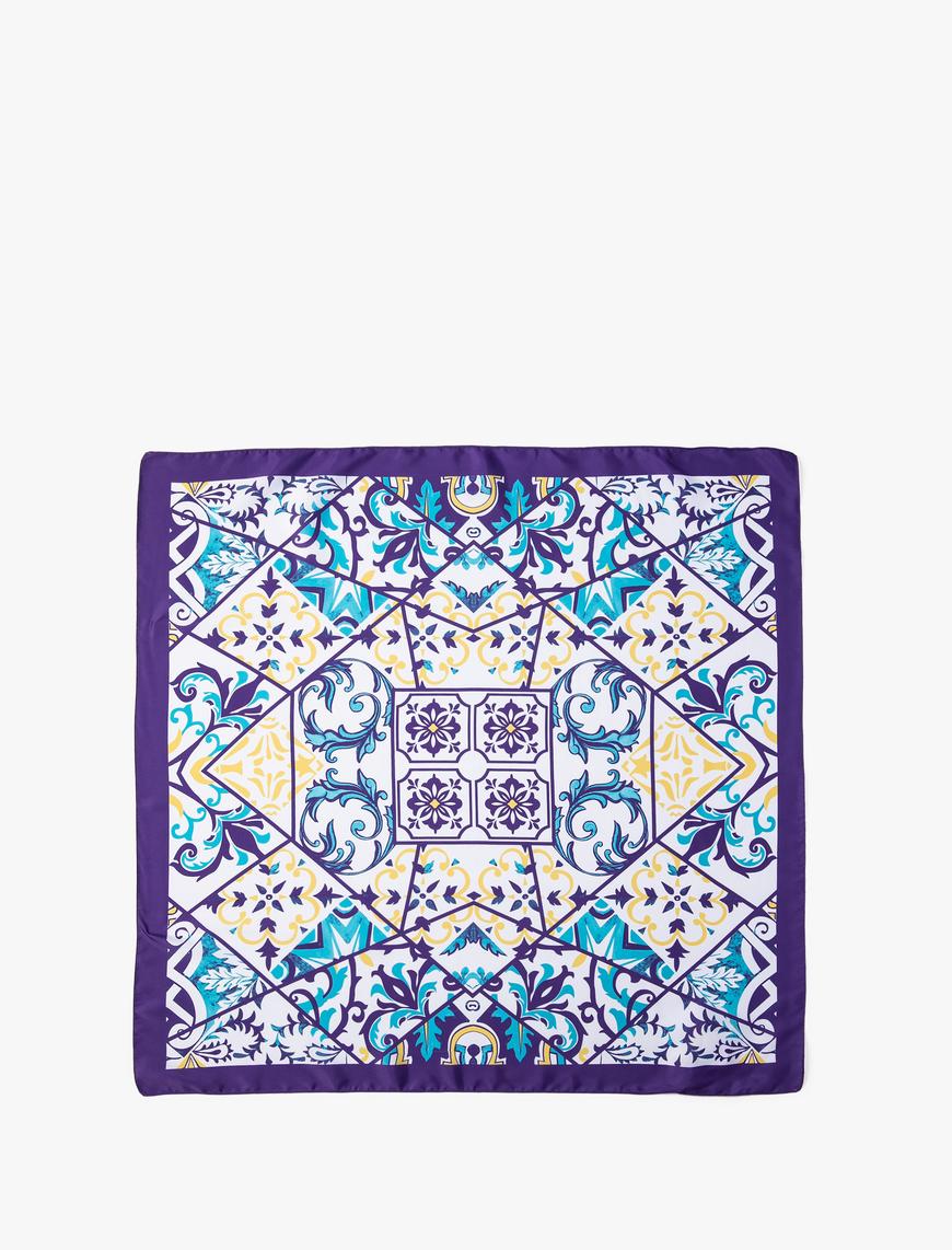  Kadın Bandana Floral Baskılı Parlak