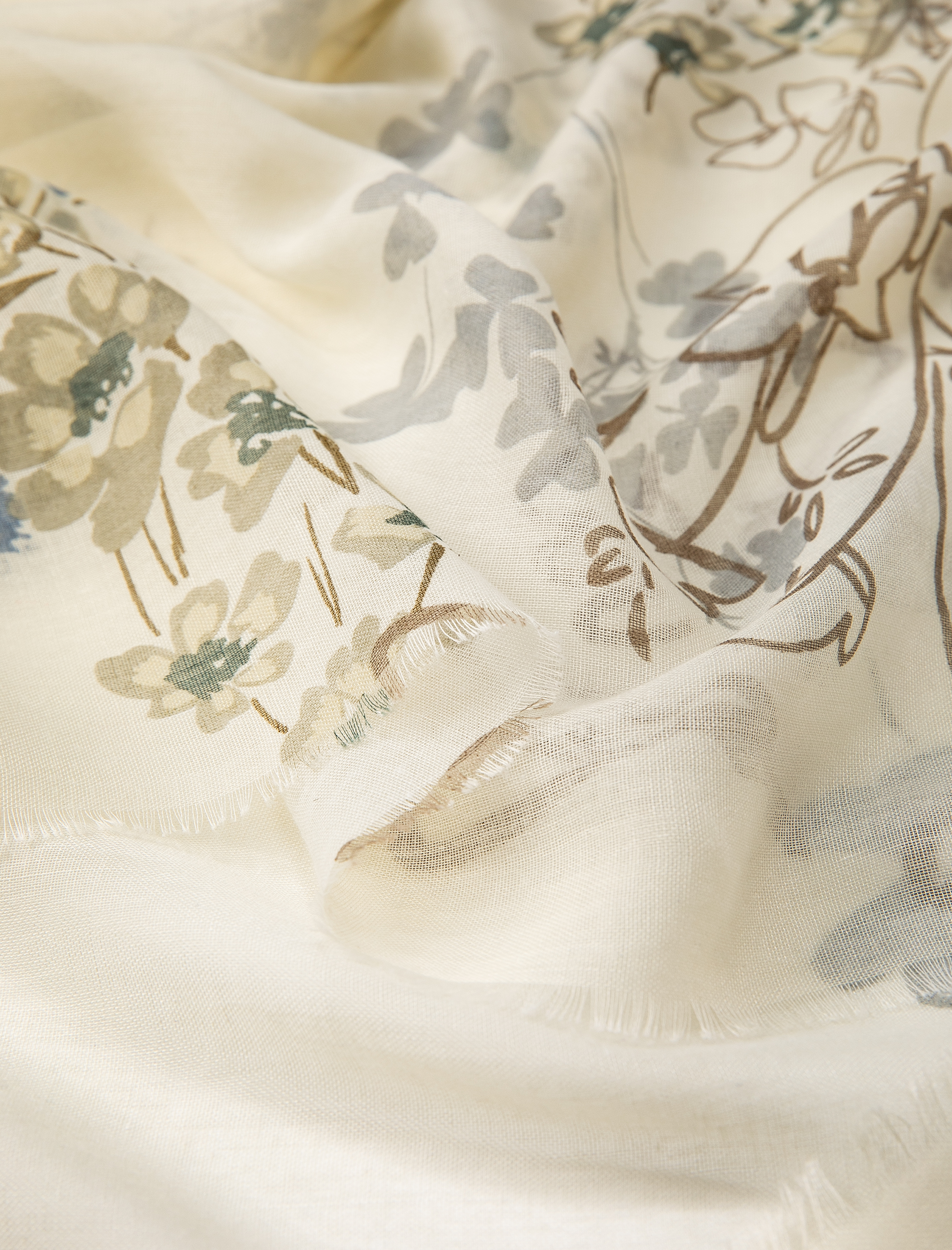  Kadın Şal Çok Renkli Çiçekli 95x195 cm