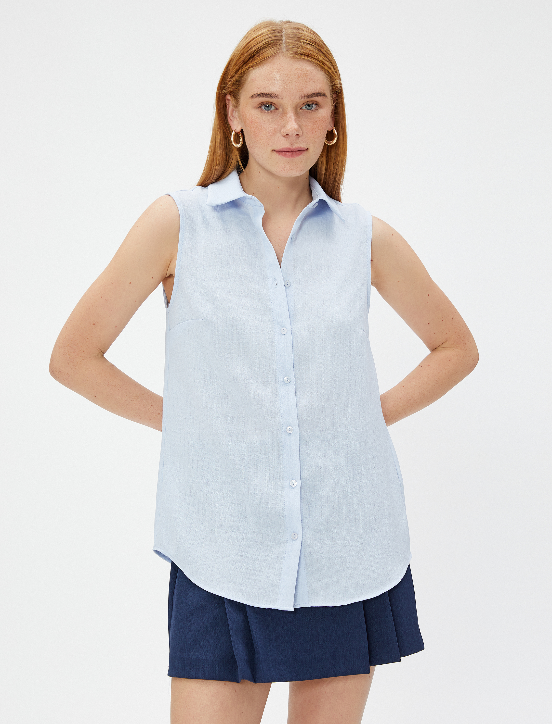   Kolsuz Basic Gömlek Düğmeli