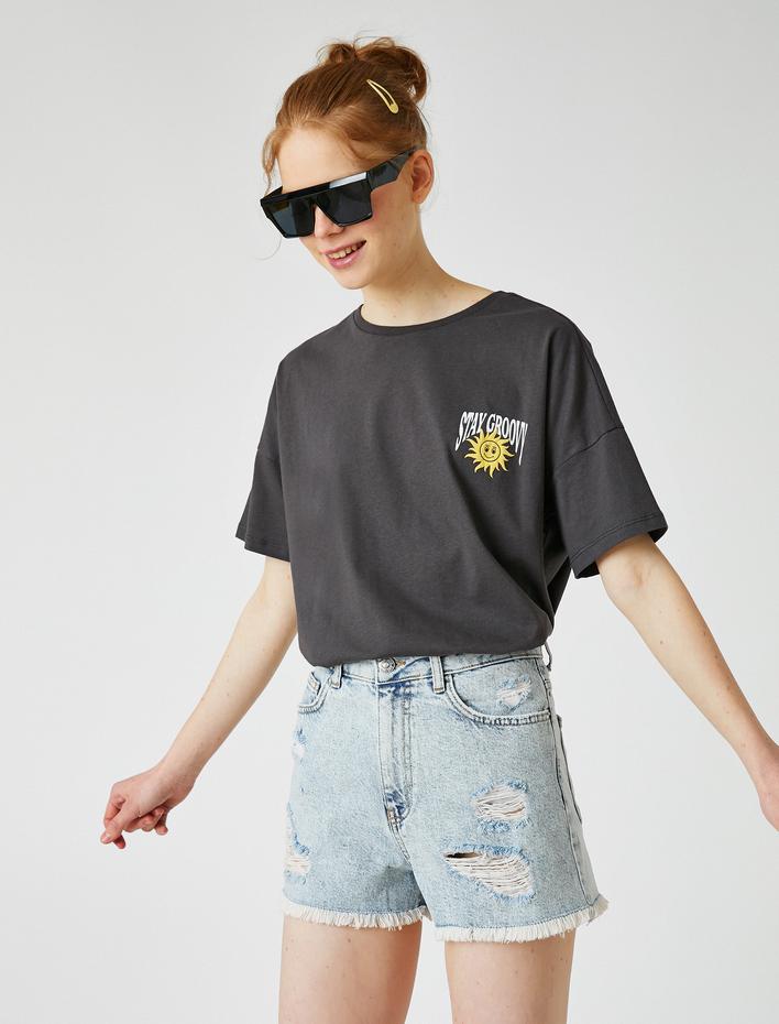  Yüksek Bel Kot Şort