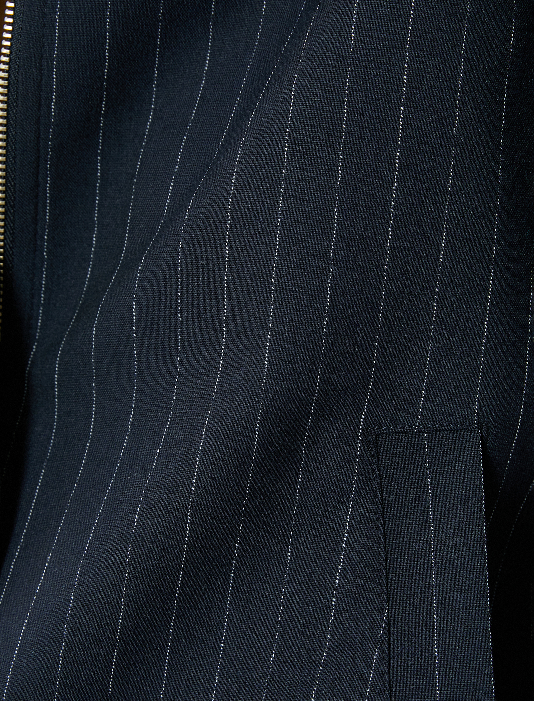   Bomber Ceket Fermuarlı Cepli Gömlek Yaka Ribanalı