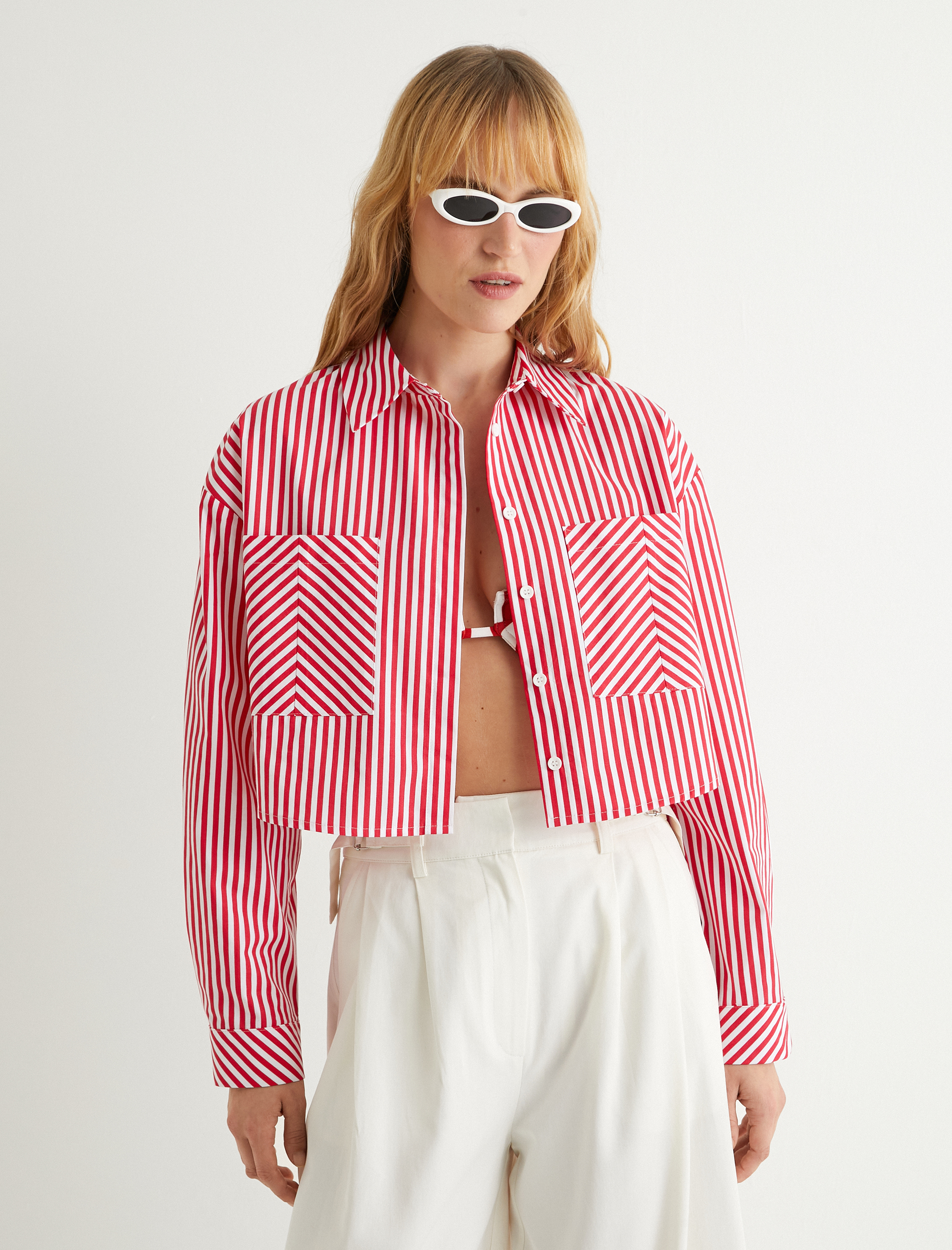   Koton X Sima Tarkan - Uzun Kollu Crop Gömlek