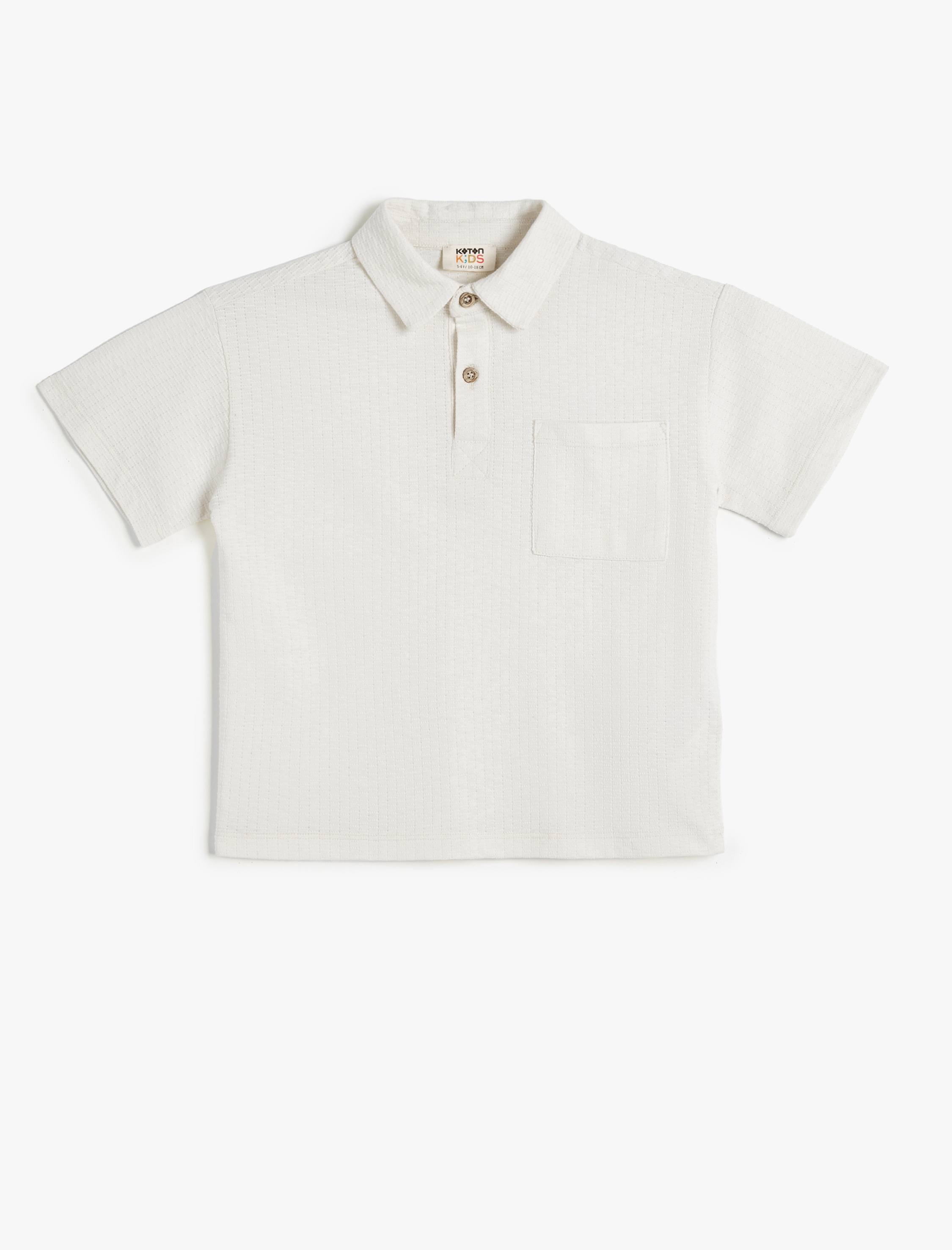  Erkek Çocuk Basic Polo Yaka Tişört Kısa Kollu Tek Cepli