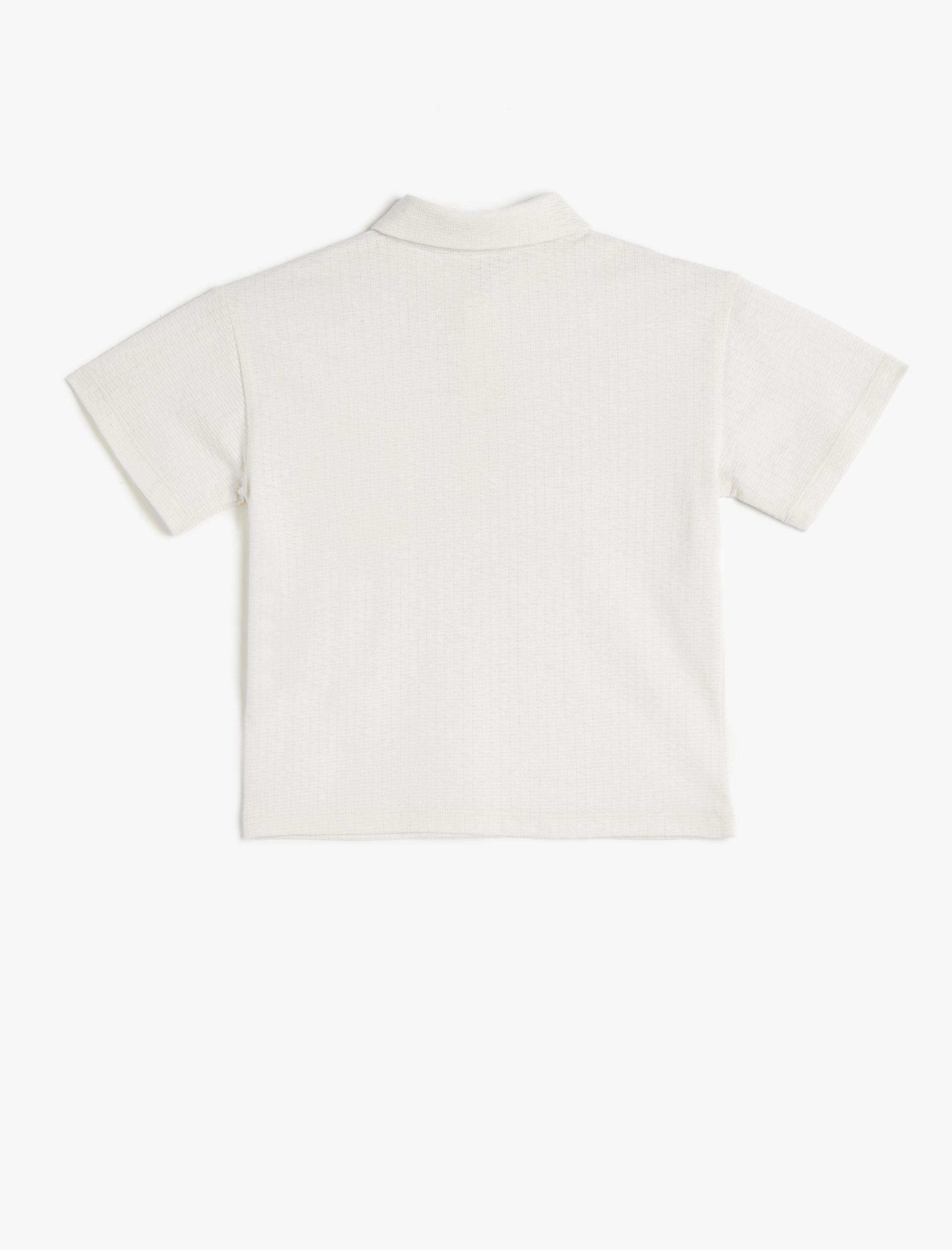  Erkek Çocuk Basic Polo Yaka Tişört Kısa Kollu Tek Cepli