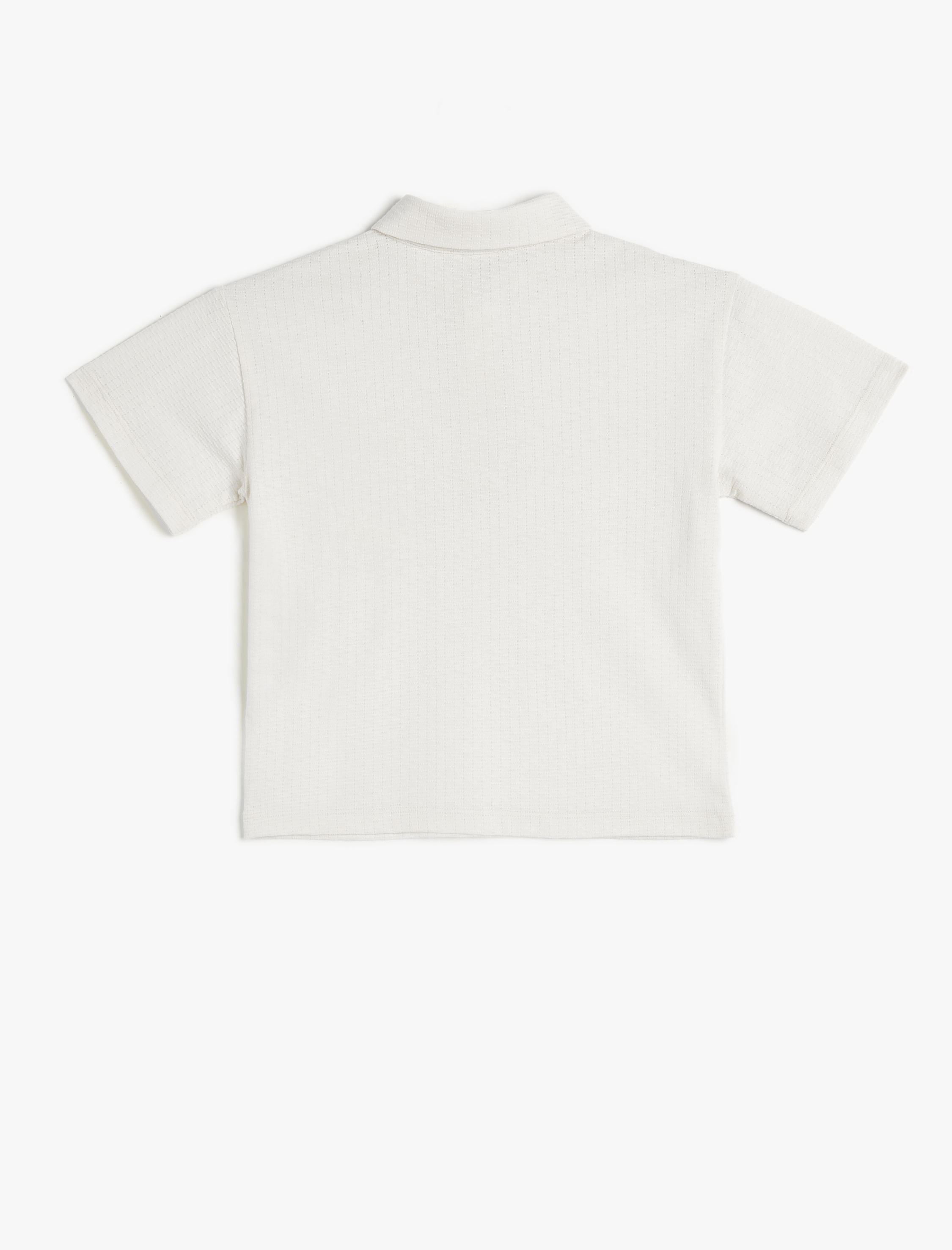  Erkek Çocuk Basic Polo Yaka Tişört Kısa Kollu Tek Cepli