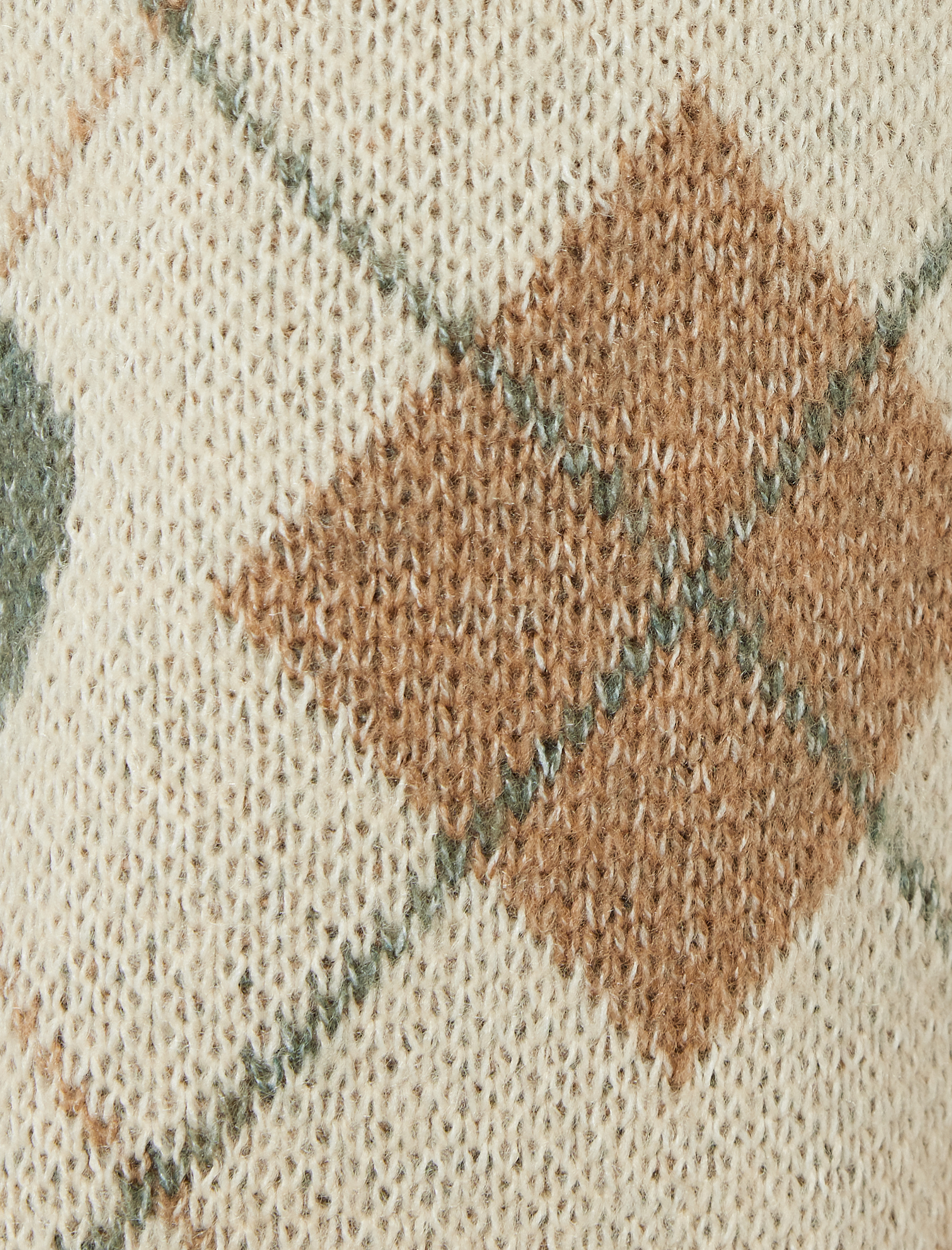   Kolsuz Süveter Kalp Desenli V Yaka