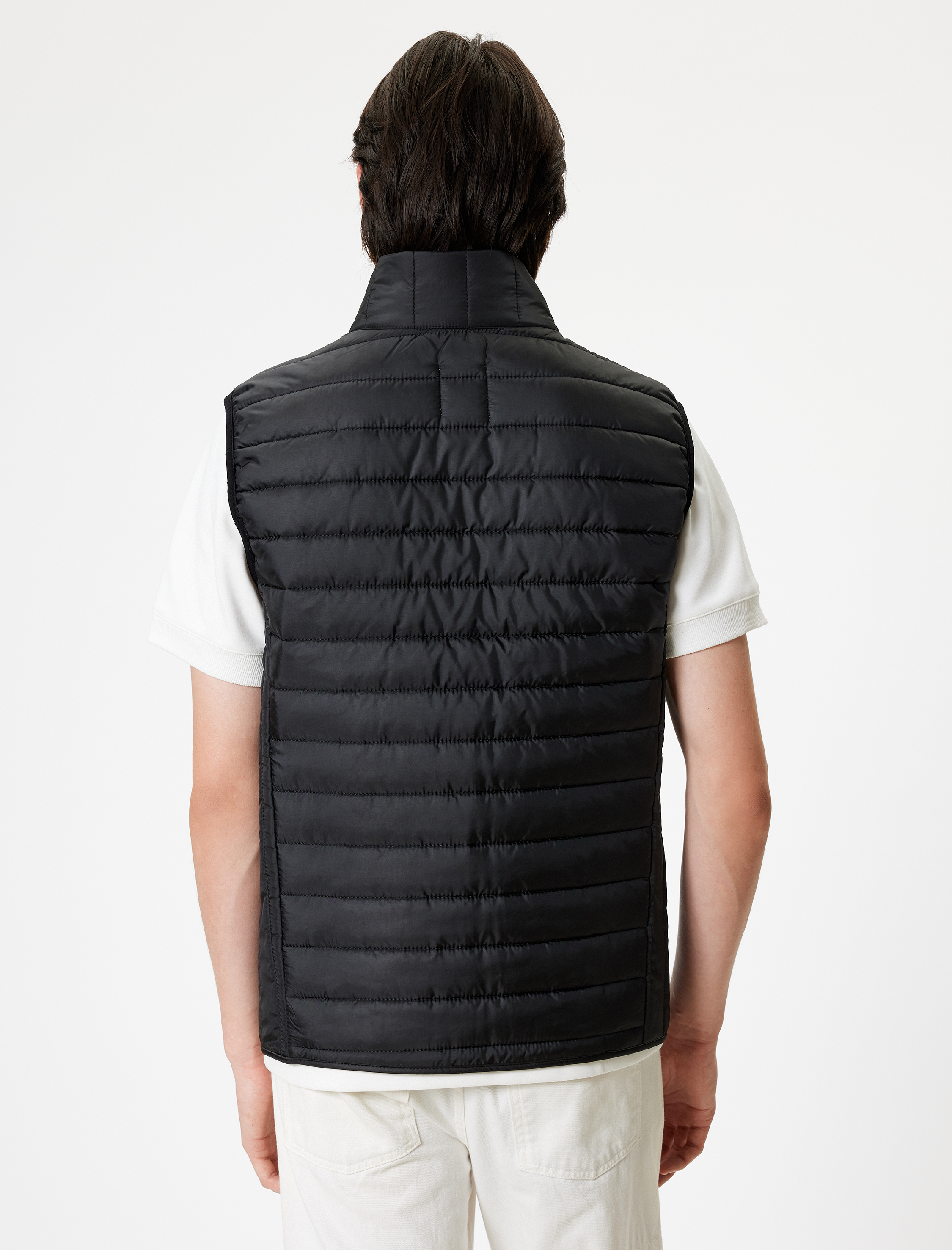   Şişme Yelek Slim Fit Dik Yaka Cep Detaylı