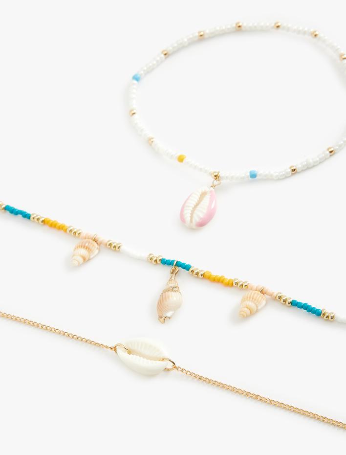 Kadın 3'lü Bileklik Seti Boncuklu