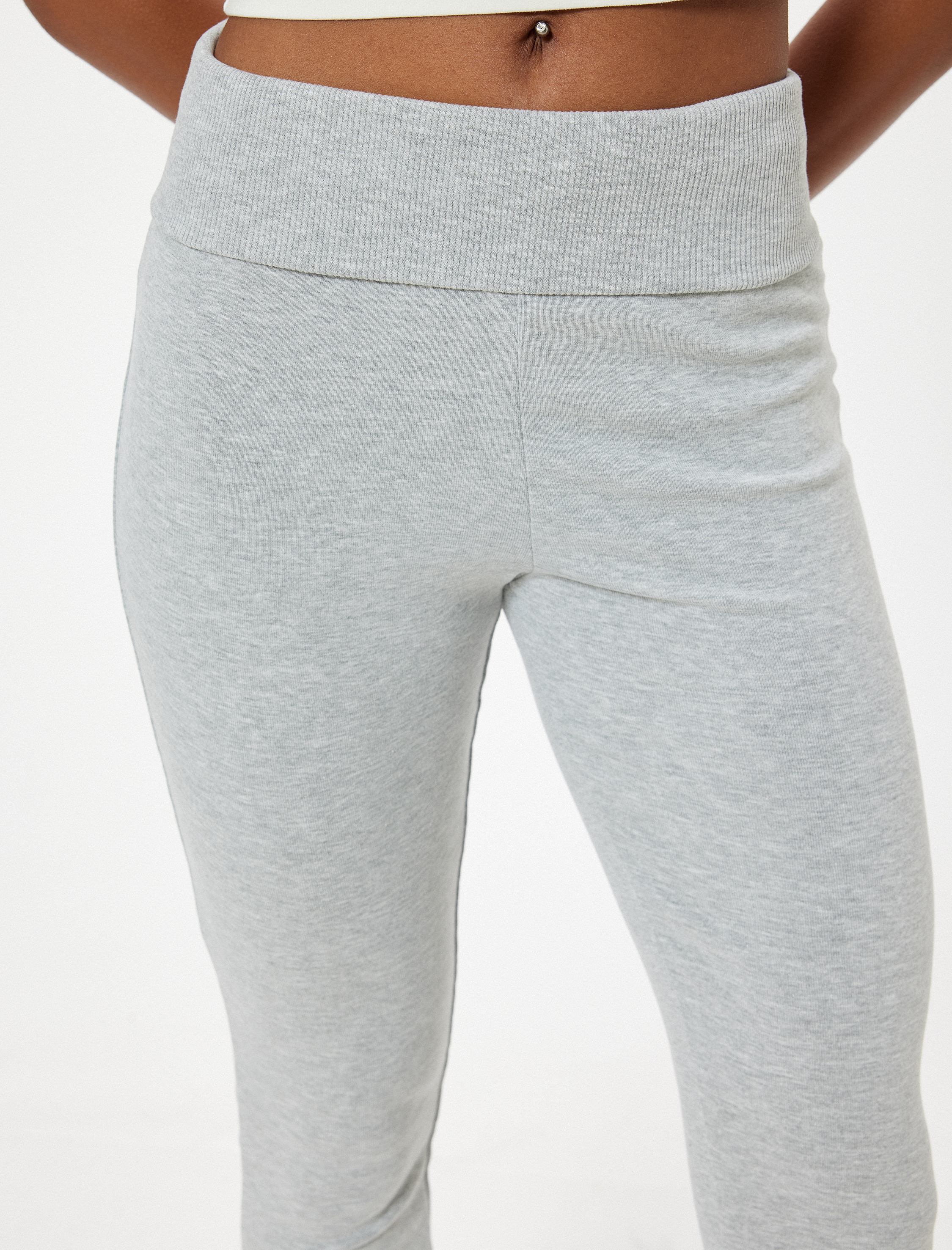 İspanyol Paça Tayt Pantolon Yüksek Bel Slim Fit