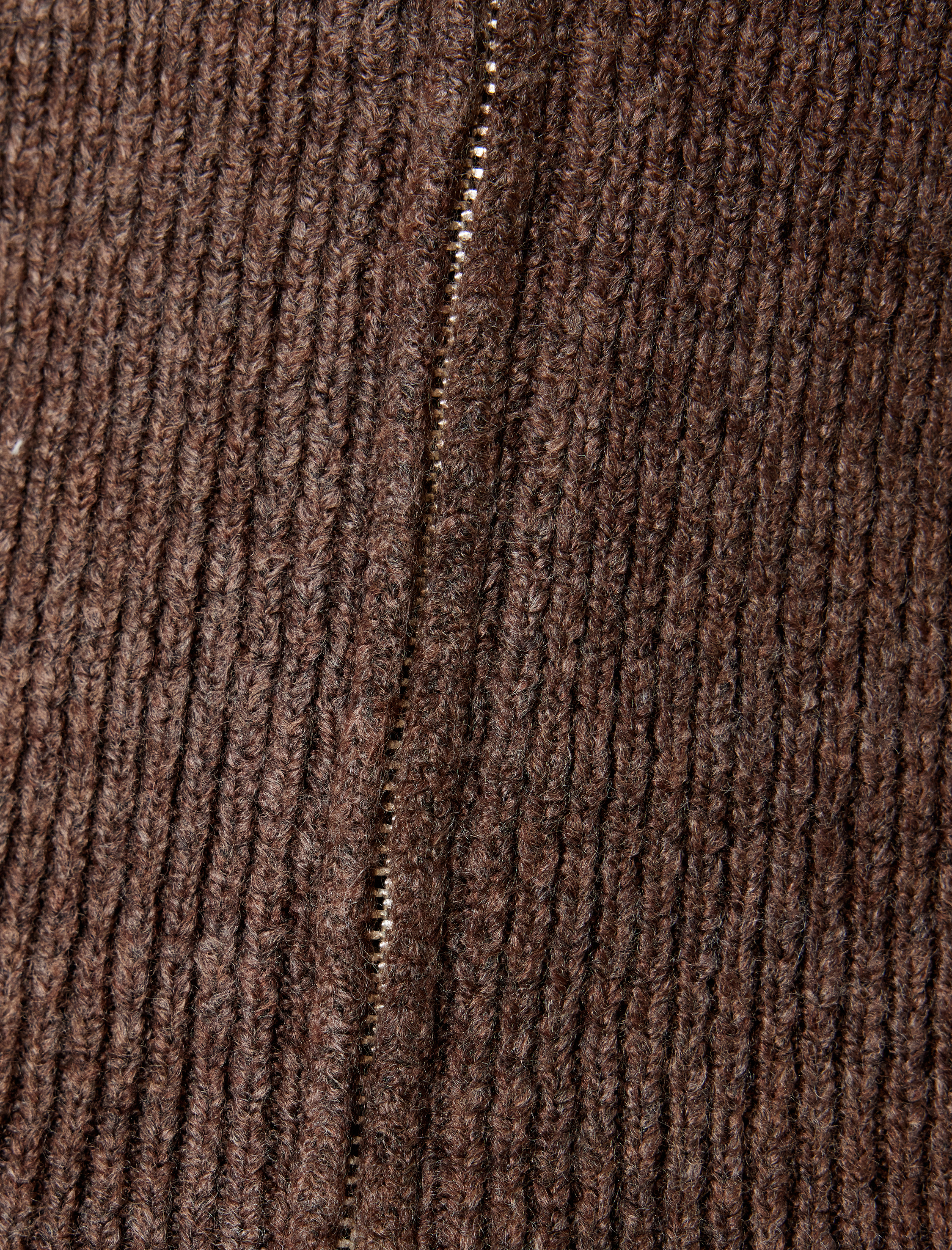   Bisiklet Yaka Kazak Fermuar Detaylı Yumuşak Dokulu Uzun Kollu