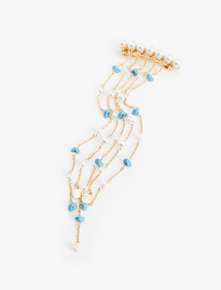 Kadın Saç Tokası İnci Boncuk Detaylı - Koton X Sibil Çetinkaya