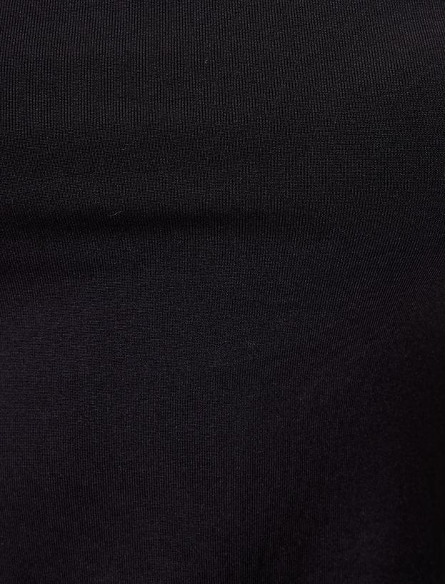 Crop Üst Fiyonk Detaylı İp Askılı Slim Fit_5