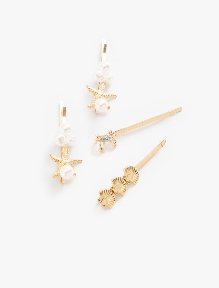 Kadın Saç Tokası Deniz Kabuğu Detaylı - Koton X Sibil Çetinkaya