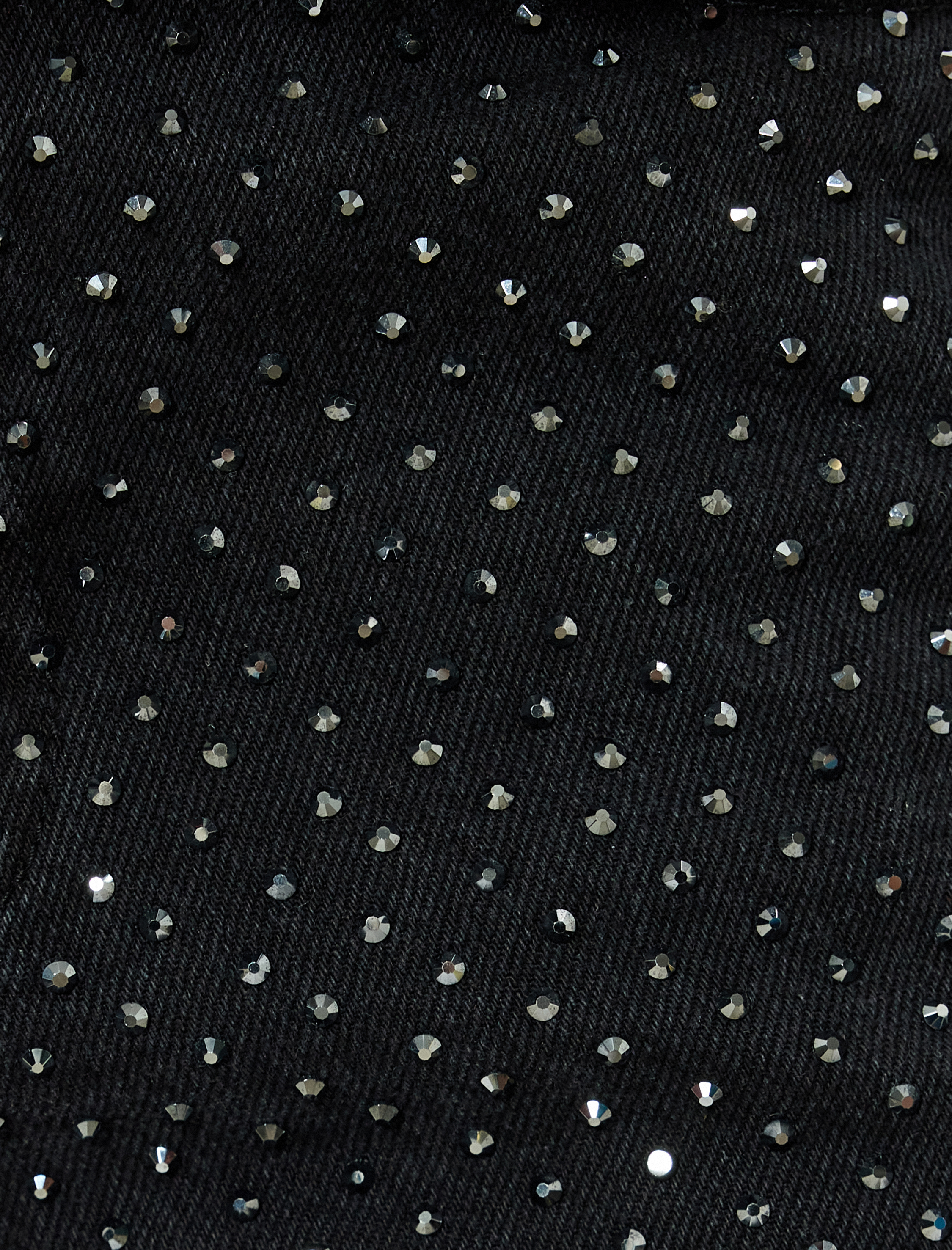   Geniş Paça Kot Pantolon Taşlı Düğmeli Standart Bel Pamuklu - Bianca Wide Leg Jeans