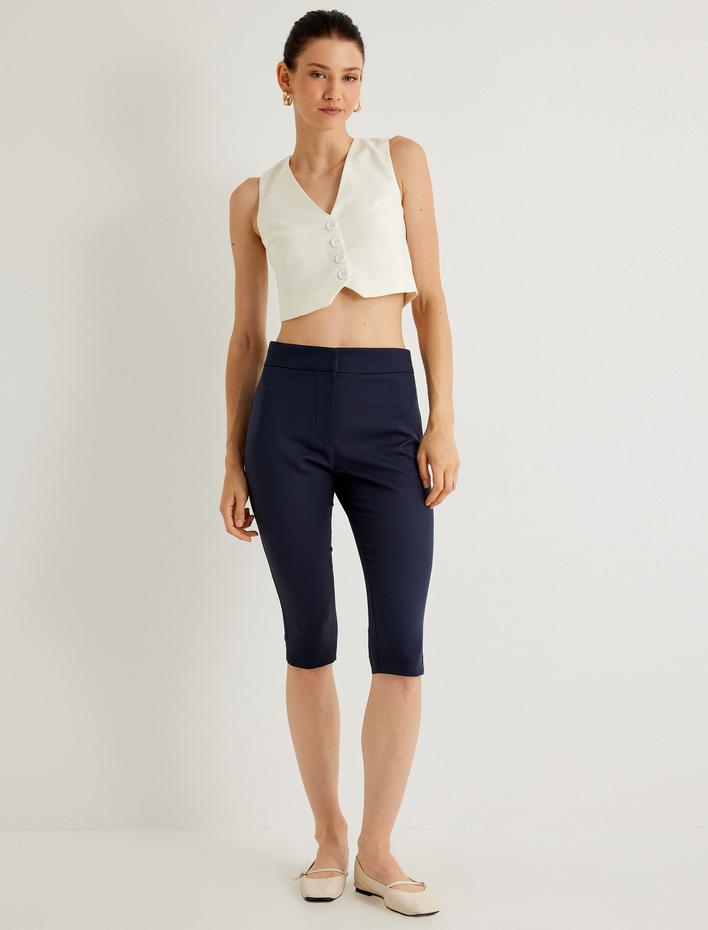  Koton X Melis Ağazat - Kapri Pantolon Standart Bel