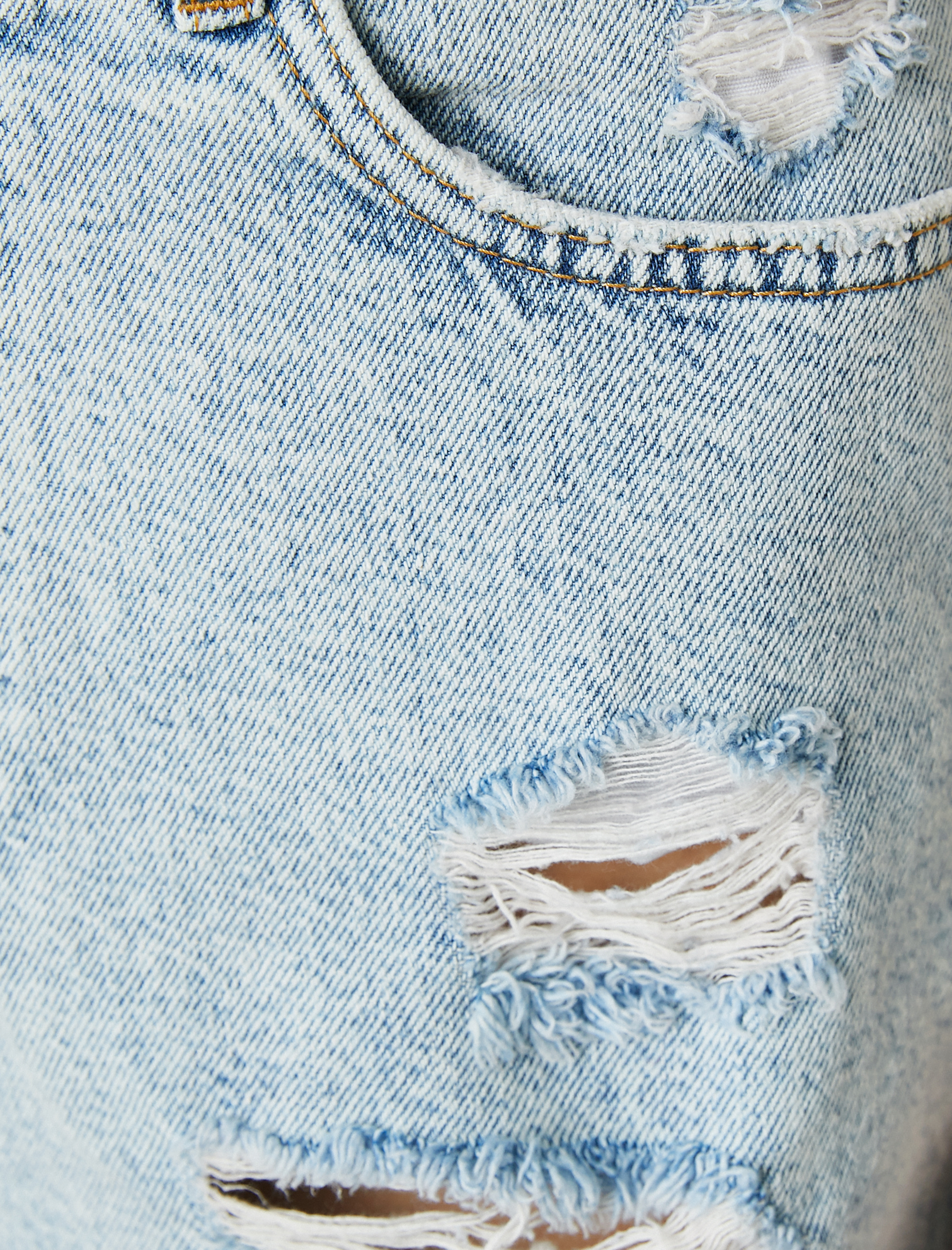   Yüksek Bel Kot Şort