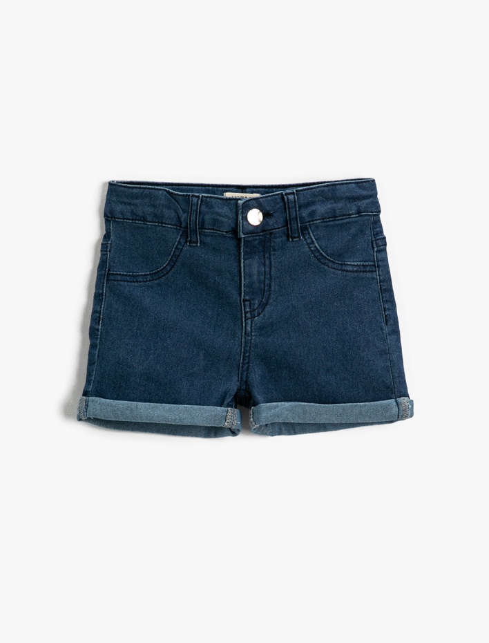 Kız Çocuk Basic Kot Şort Pamuklu