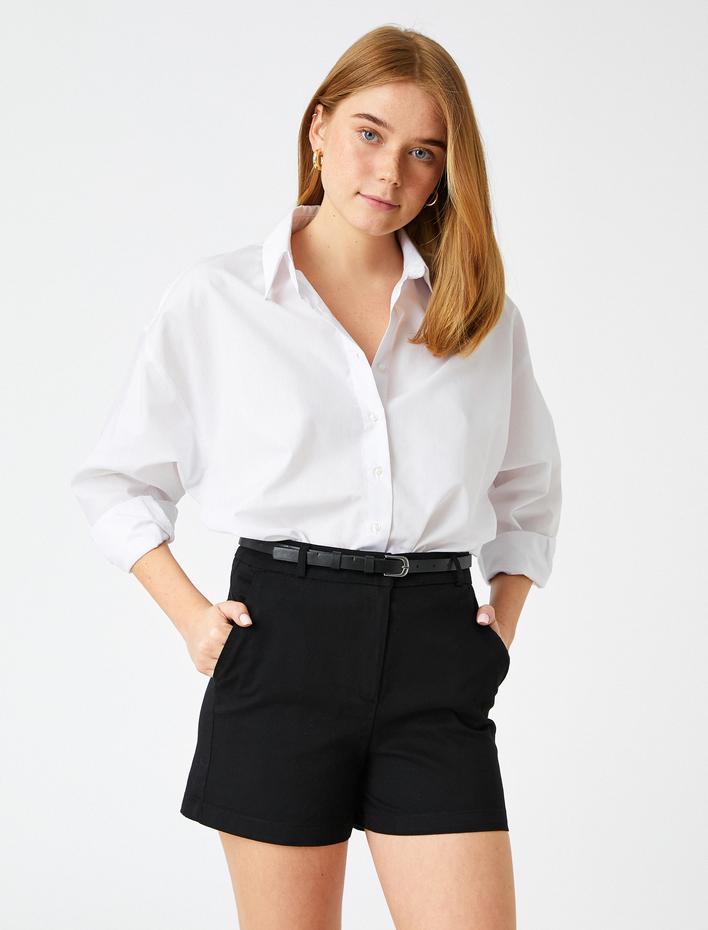  Kemerli Cepli Şort