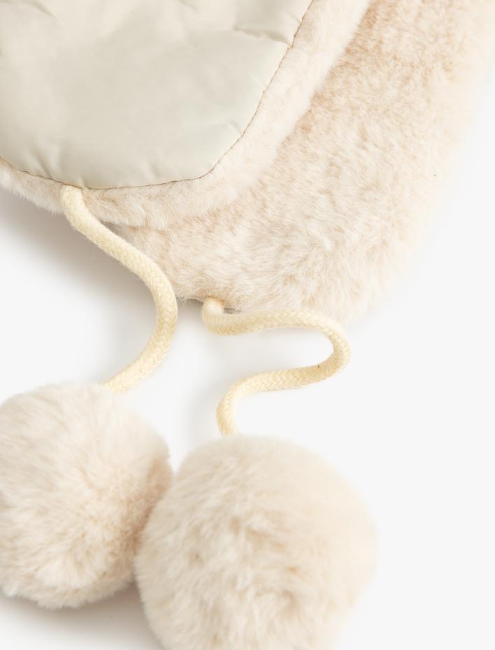 Kadın Peluş Kışlık Pilot Şapkası