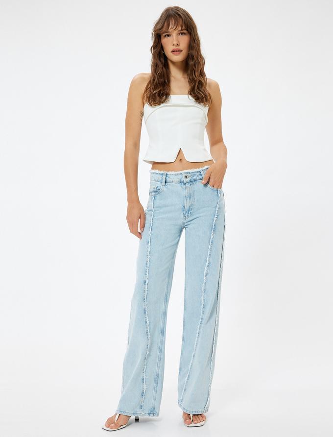 Koton HIGH WAIST - Vaqueros Pitillo - Black/negro