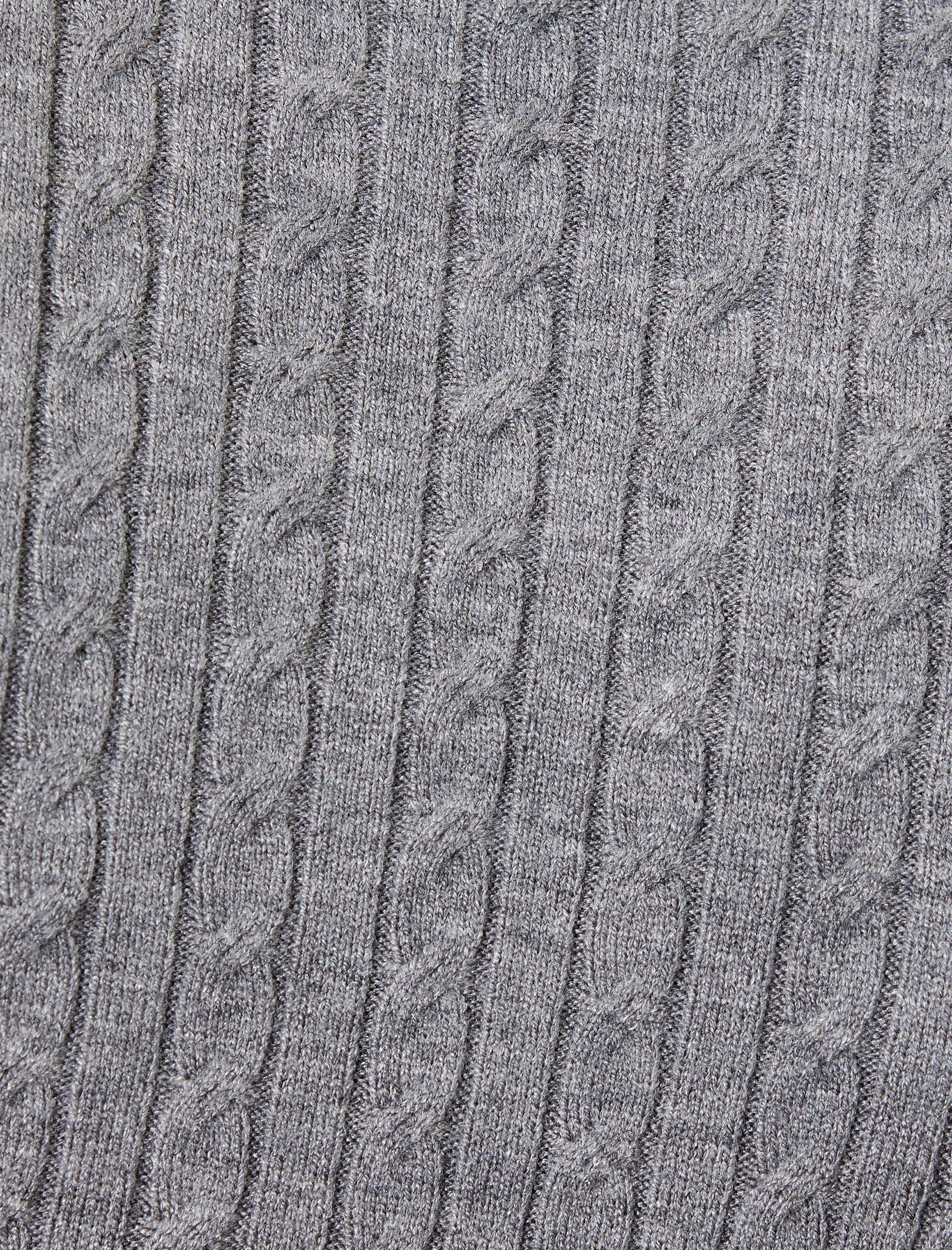   Bisiklet Yaka Uzun Kollu Saç Örgü Desenli Triko Kazak