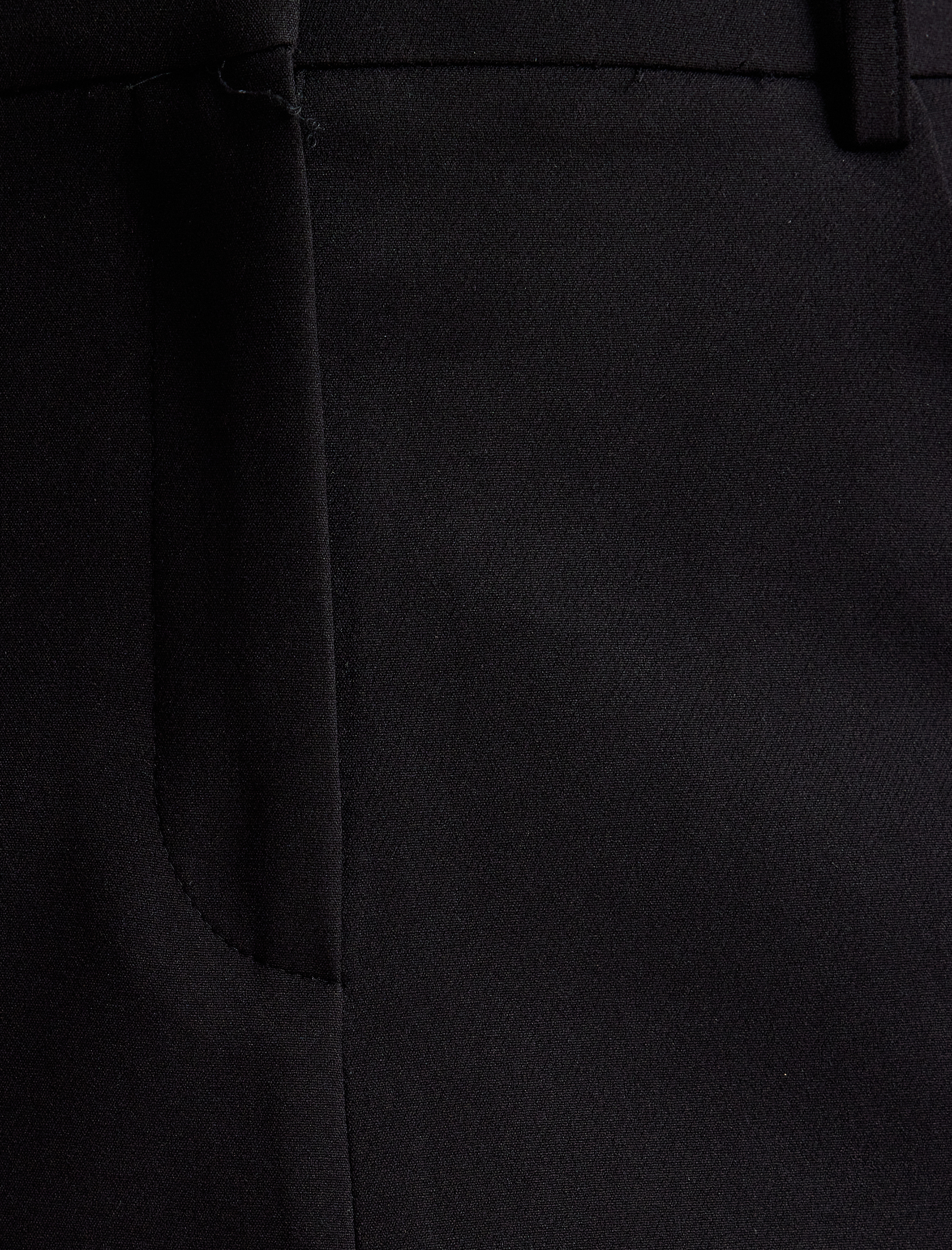   Önden Yırtmaç Detaylı Cepli Midi Boy Kalem Etek