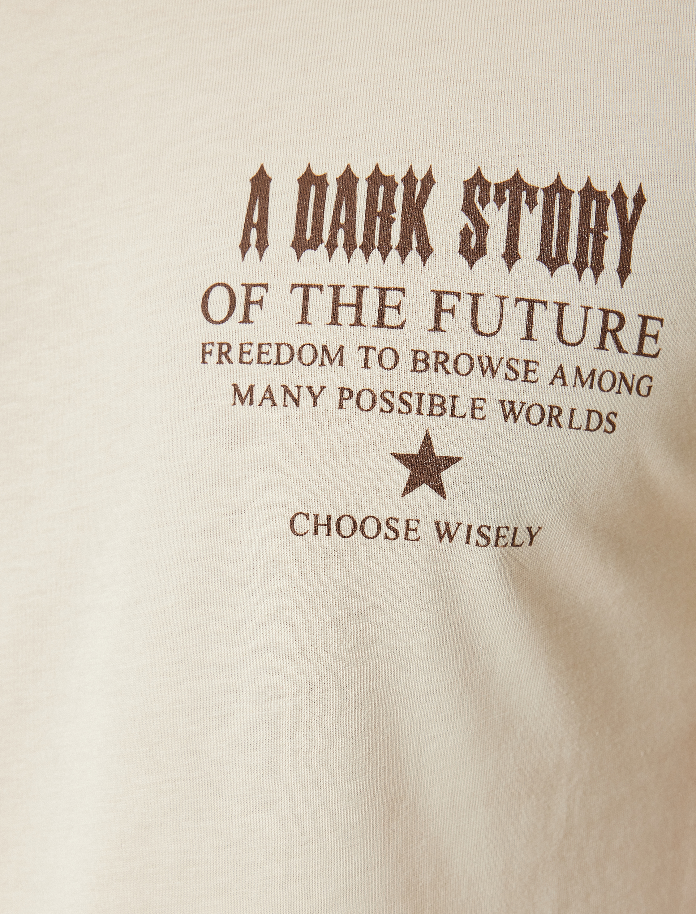   Slim Fit Tişört Slogan Baskılı Kısa Kollu Bisiklet Yaka Pamuklu