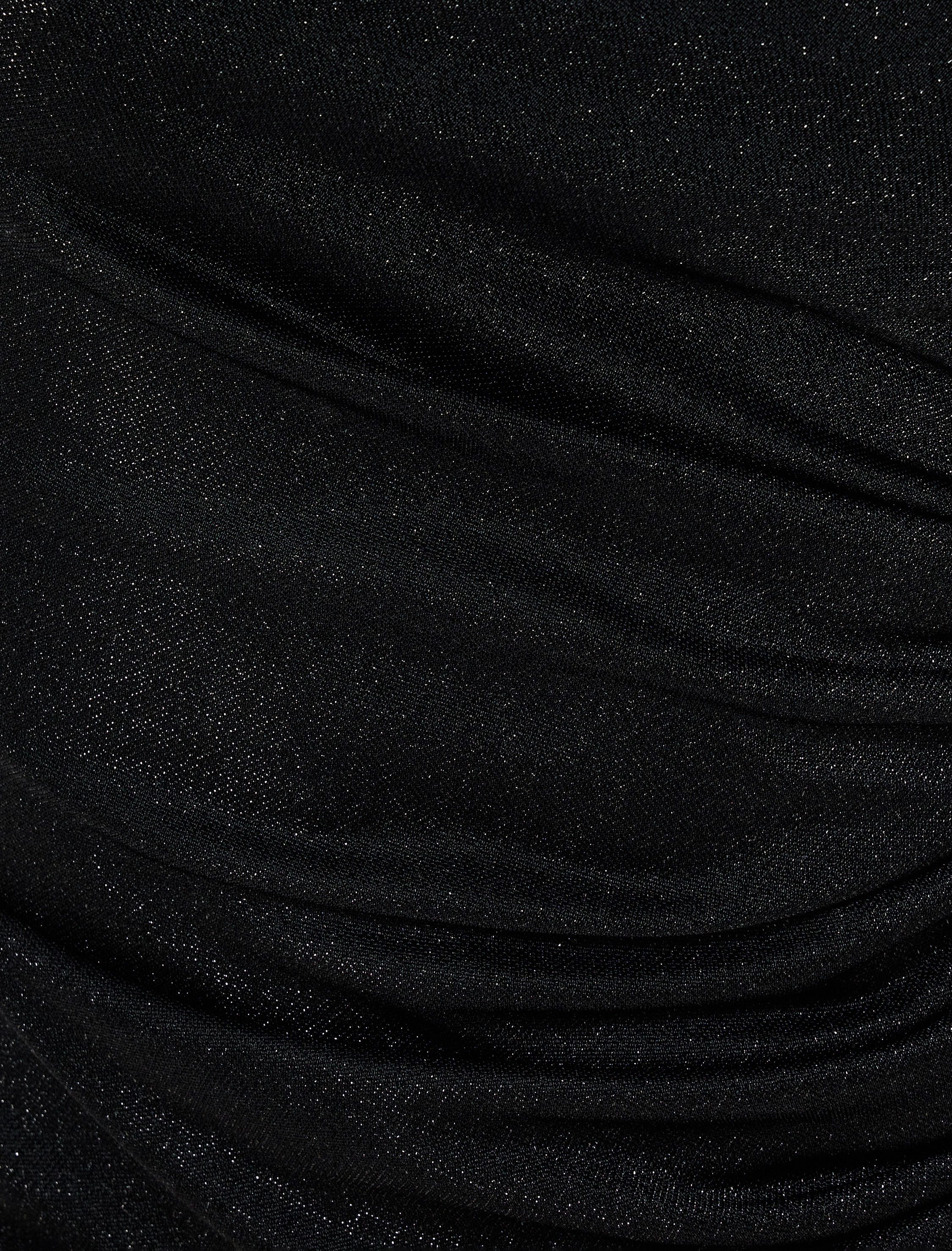   Tek Omuz Mini Abiye Elbise Simli Kolsuz Drapeli Slim Fit