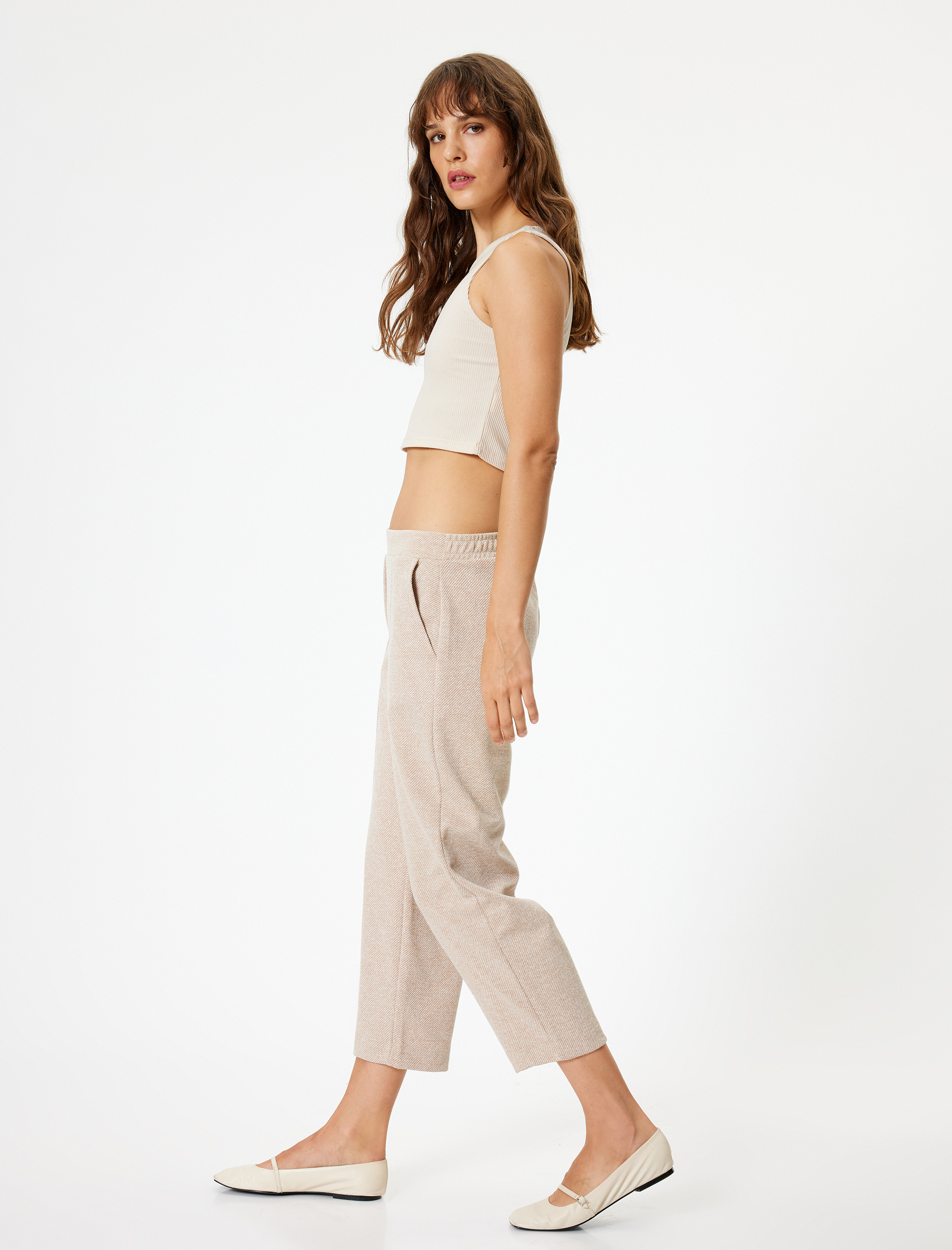   Cepli Kısa Paça Nervürlü Havuç Kesim Pantolon