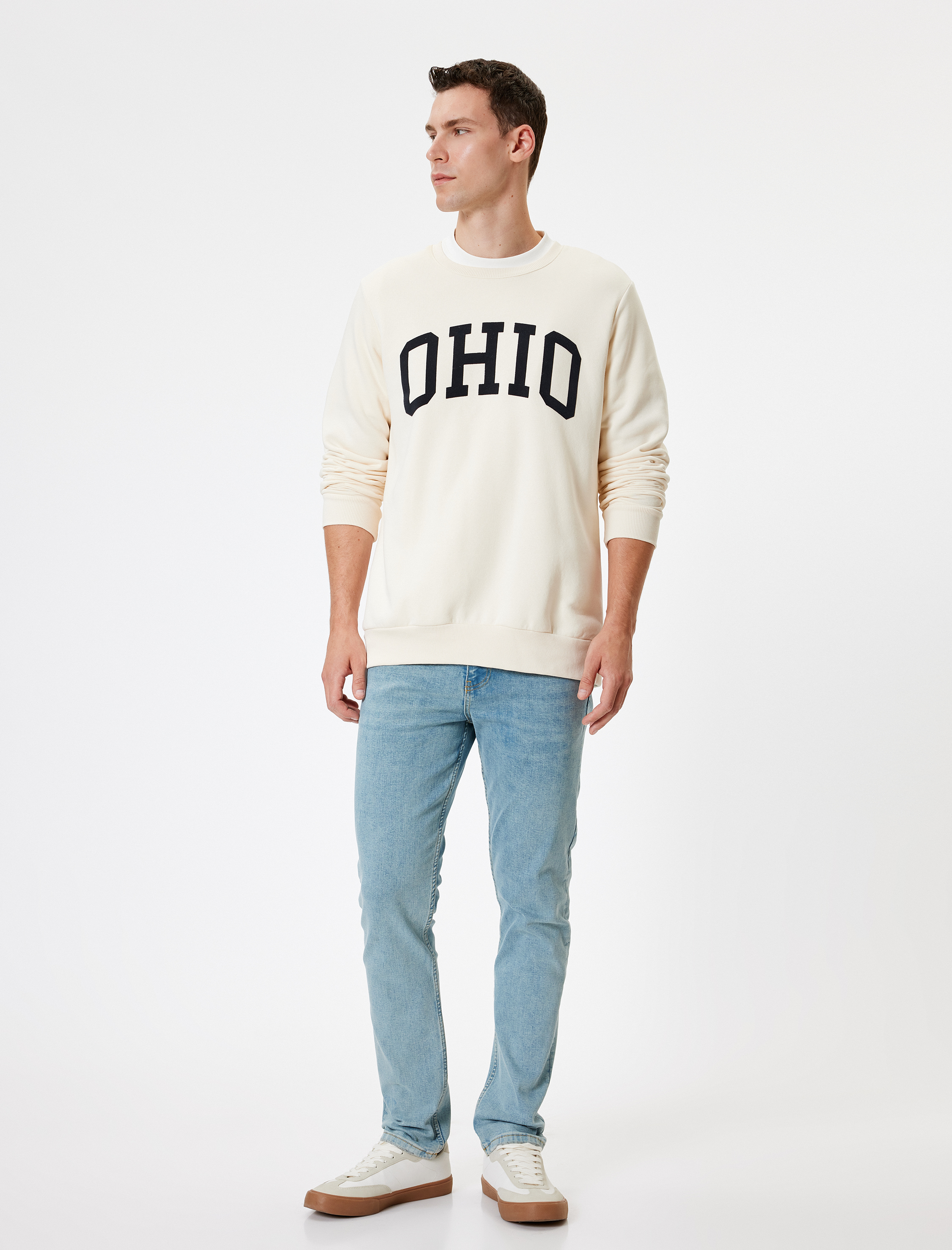   Standart Bel Düğmeli Slim Fit Kot Pantolon - Brad Jean