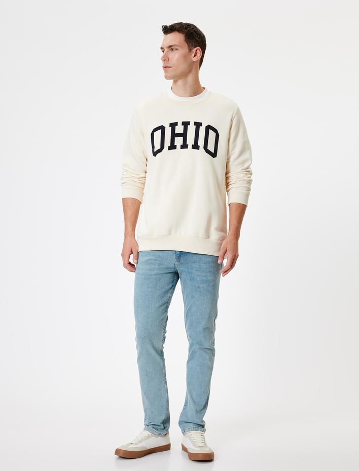  Standart Bel Düğmeli Slim Fit Kot Pantolon - Brad Jean