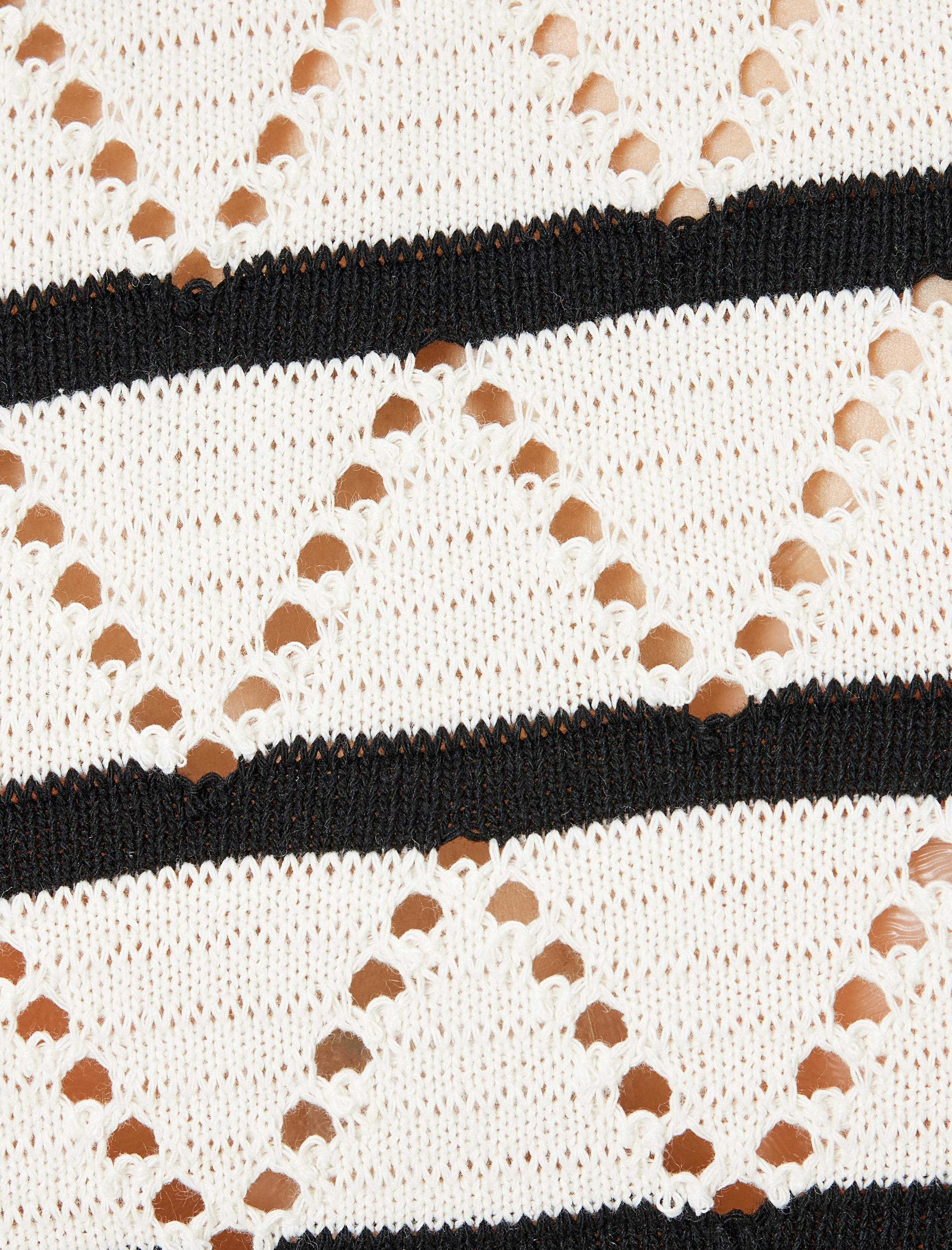   Ajurlu Kroşe Crop Tişört Kısa Kollu Bisiklet Yaka