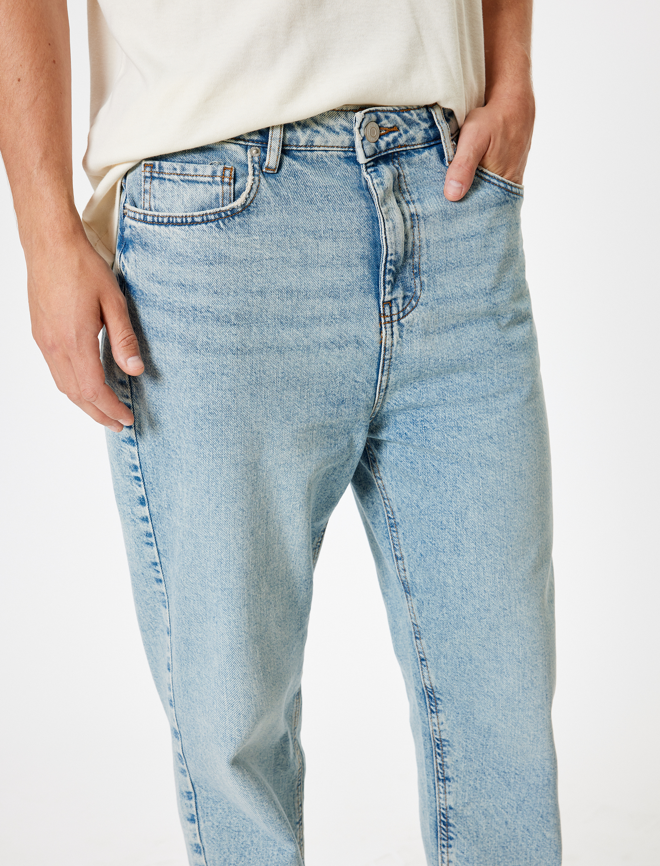   Standart Bel Loose Fit Kot Pantolon - Steve Jean