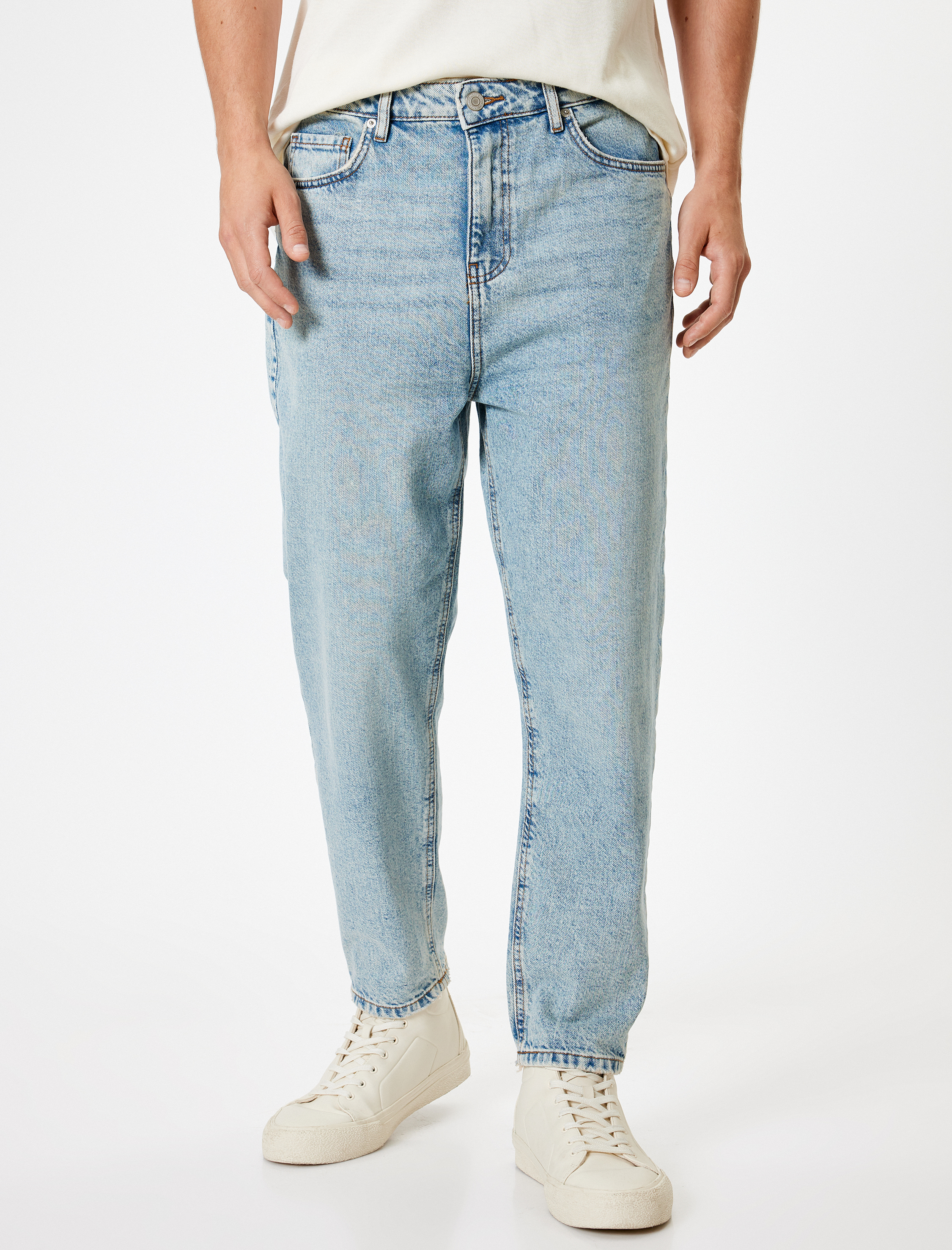   Standart Bel Loose Fit Kot Pantolon - Steve Jean