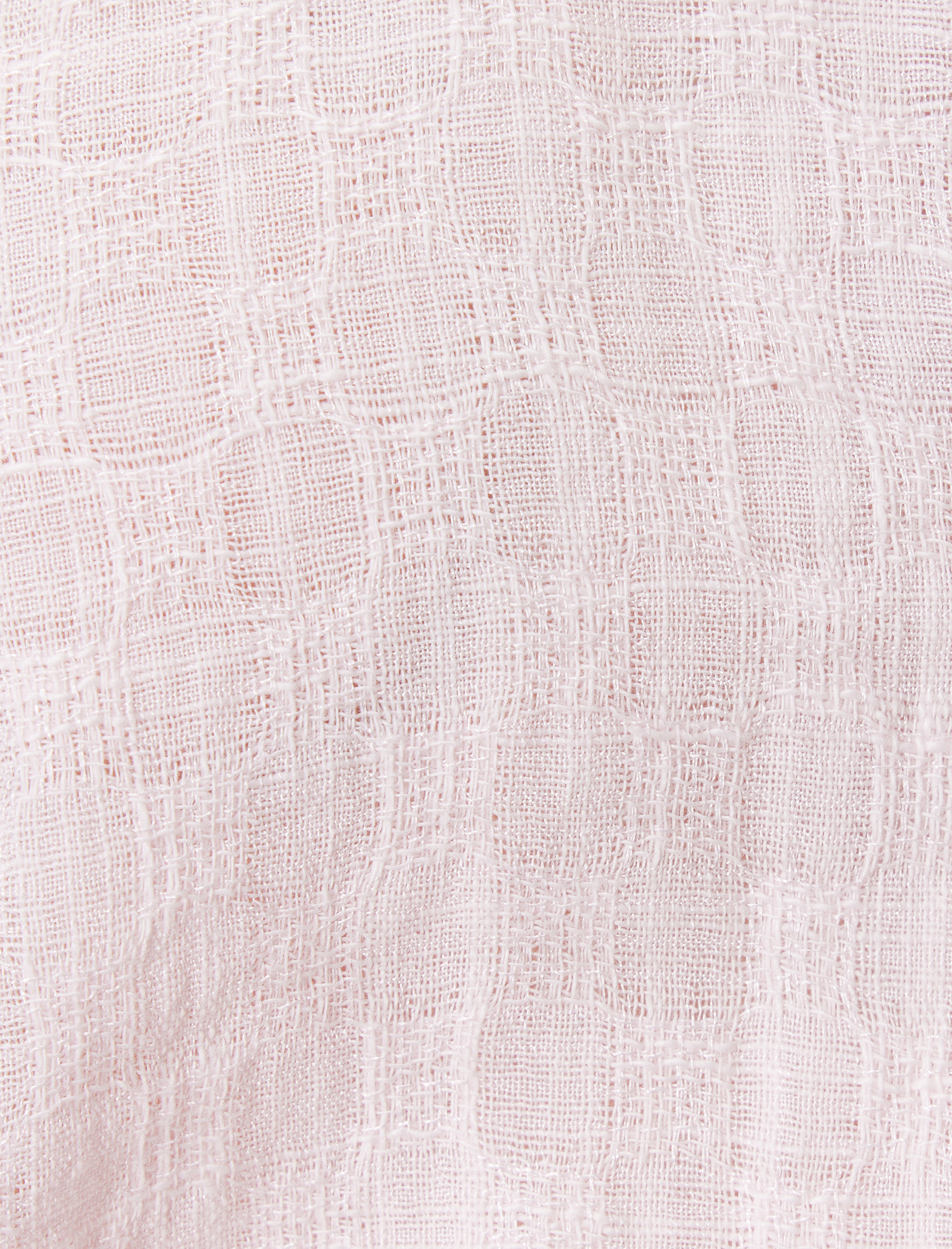   Balon Kol Crop Bluz Geniş Bebe Yaka Düğmeli Pamuklu