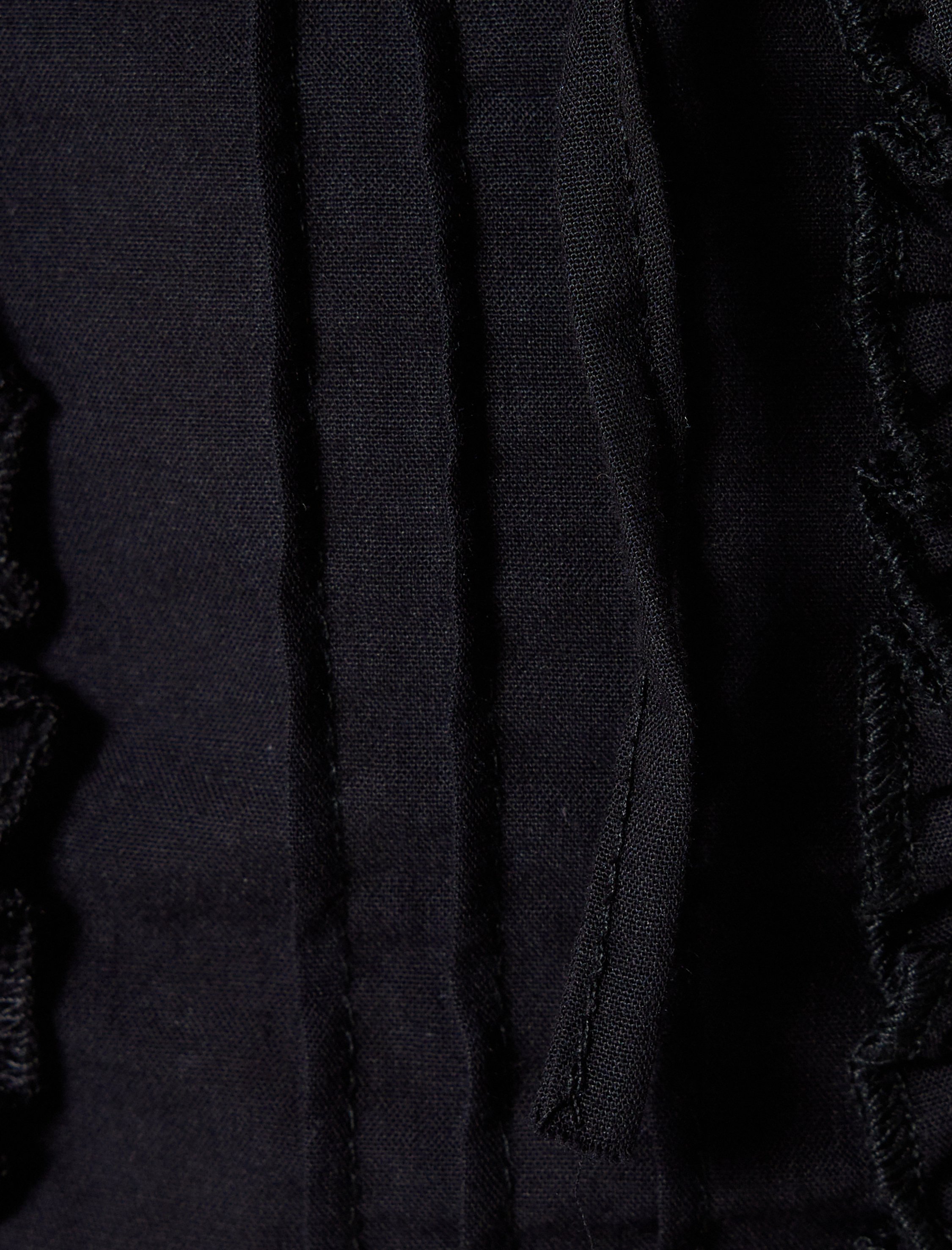   Crop Bluz Kayık Yaka Gipeli Kısa Kollu Slim Fit Bağcık Detaylı