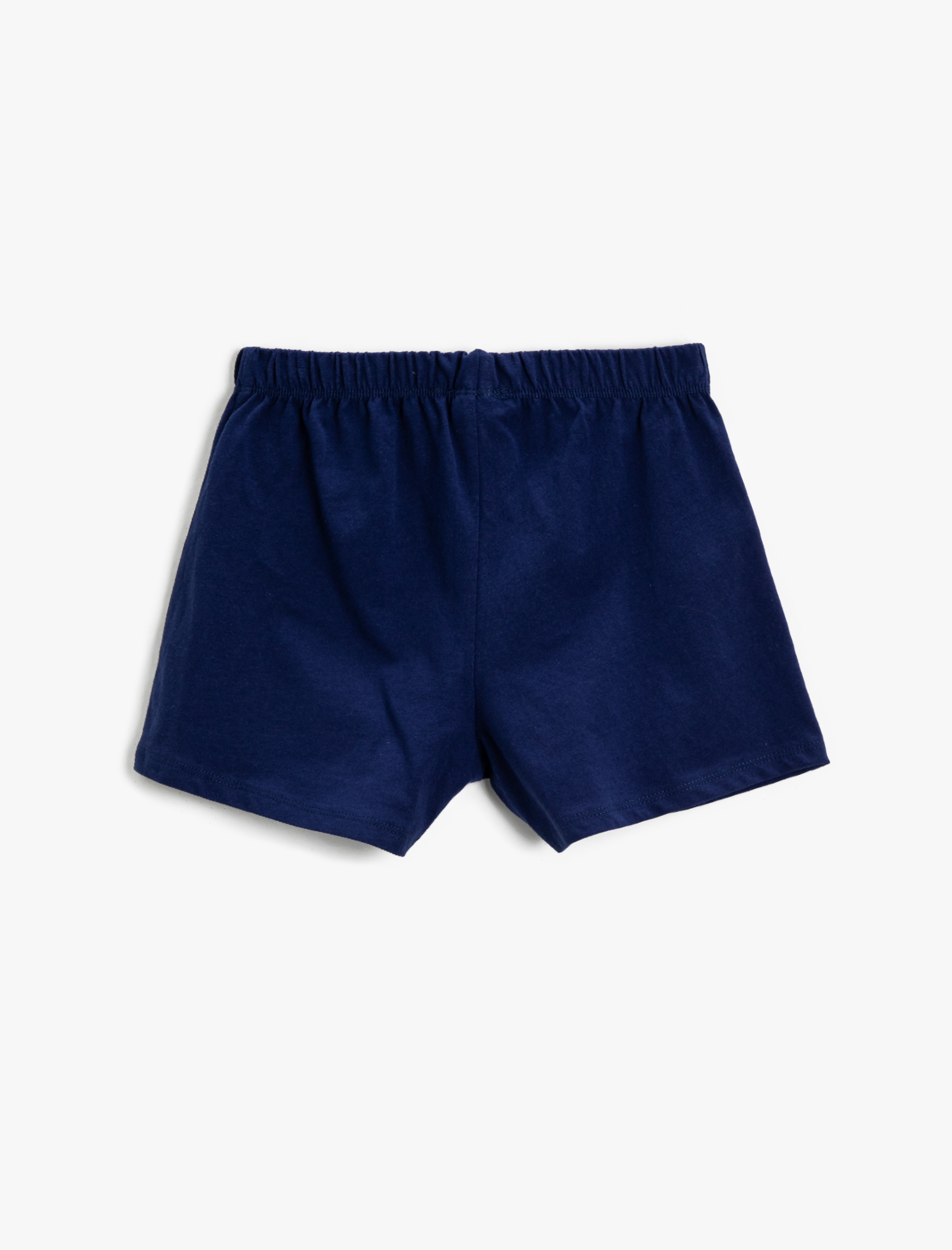  Kız Çocuk Belden Bağlamalı Şort Baskılı Pamuklu