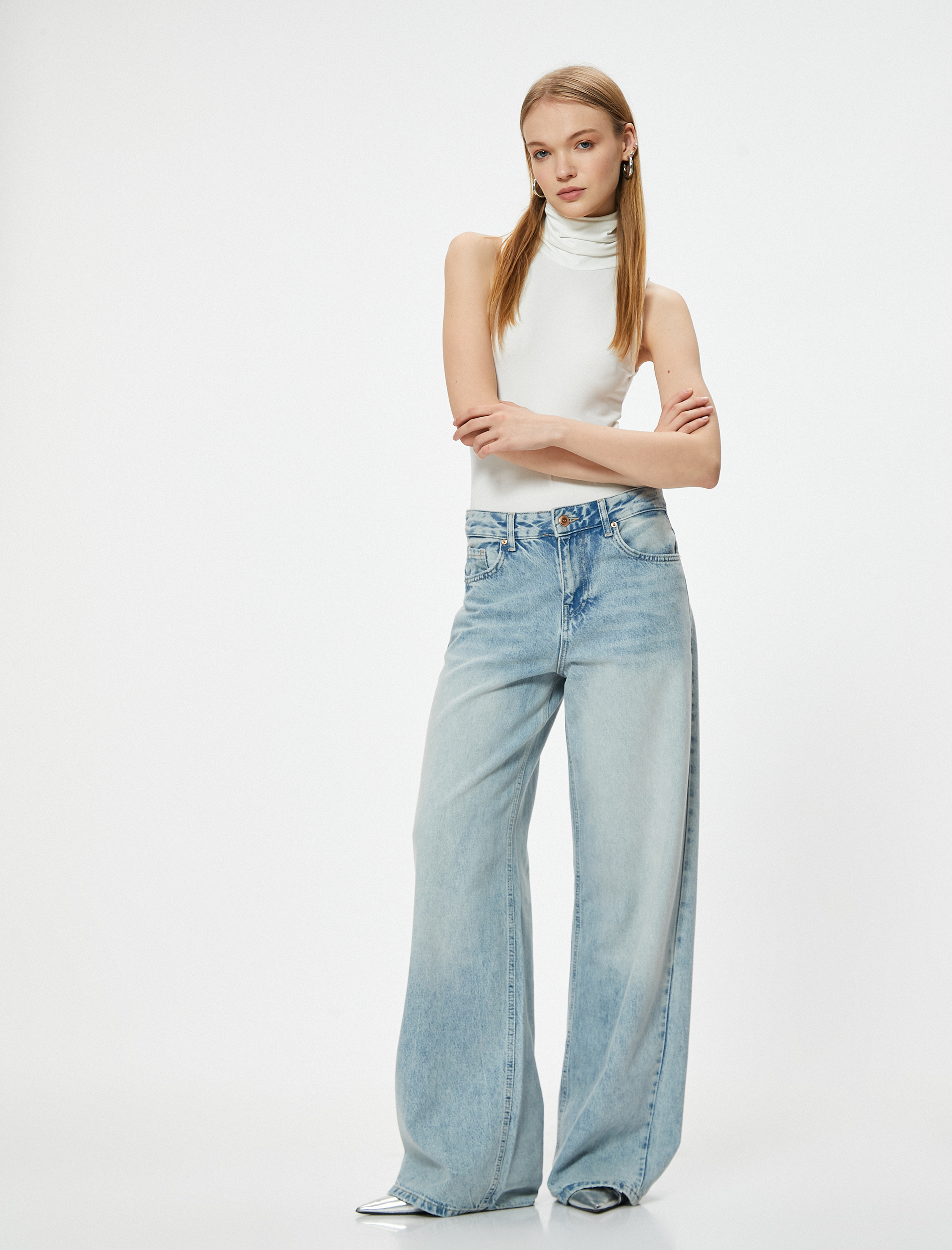 Boğazlı Atlet Kolsuz Slim Fit