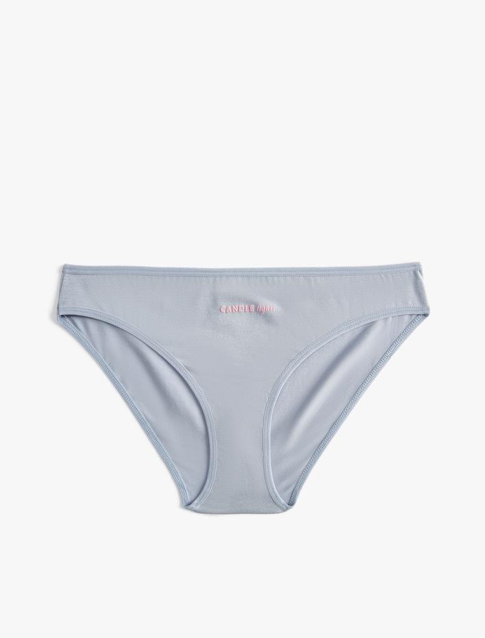  Baskı Detaylı 3'lü Pamuklu Brief Külot Seti