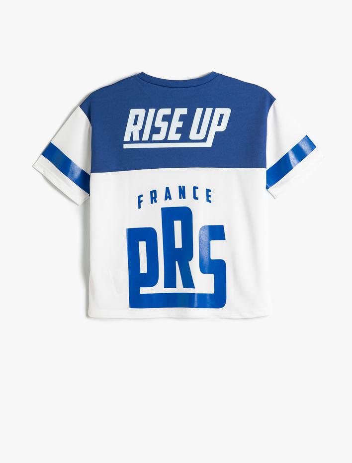 Erkek Çocuk Oversize Spor Tişört Baskı Detaylı Kısa Kollu Bisiklet Yaka