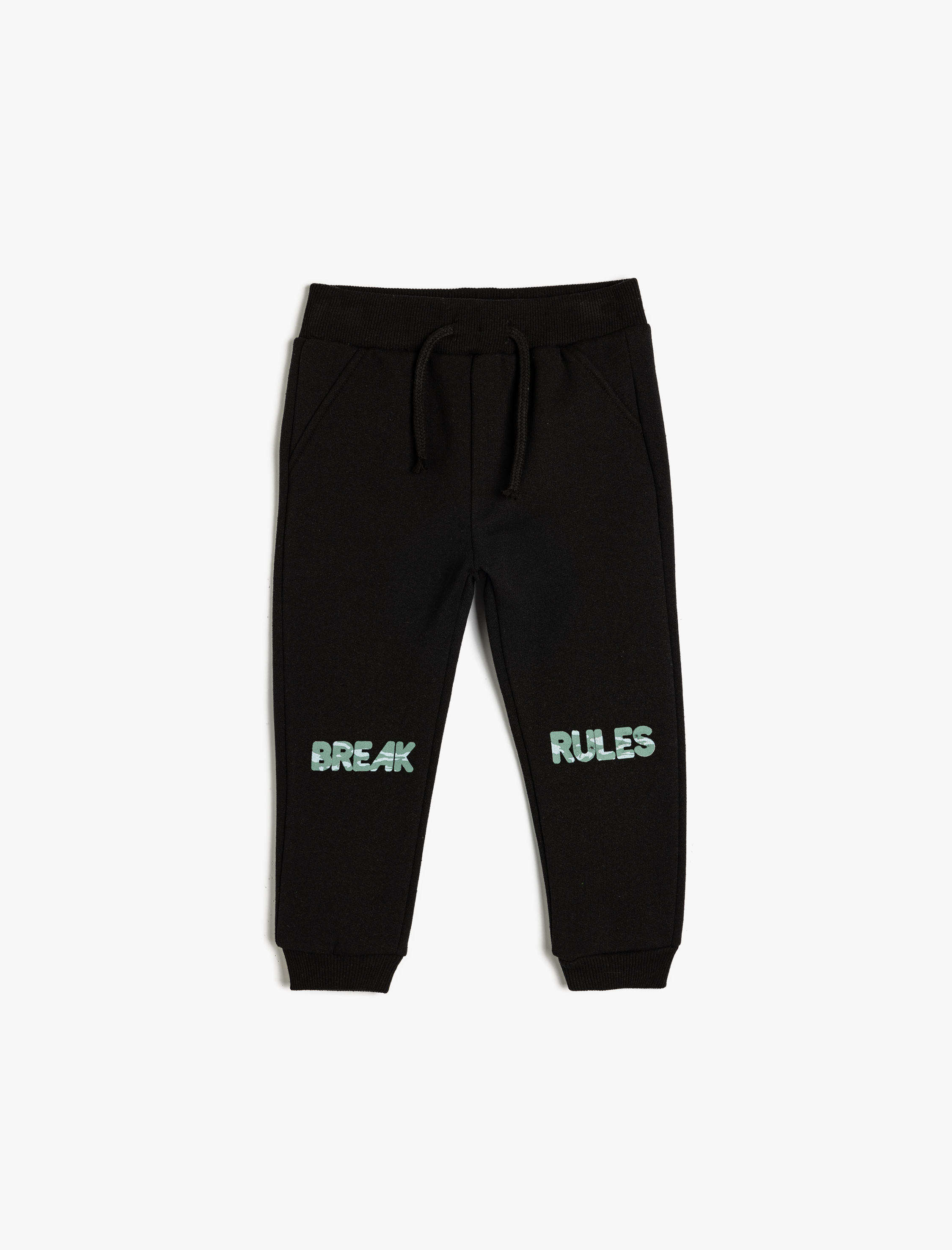  Erkek Bebek Beli Lastikli Şardonlu Basic Jogger Eşofman Altı